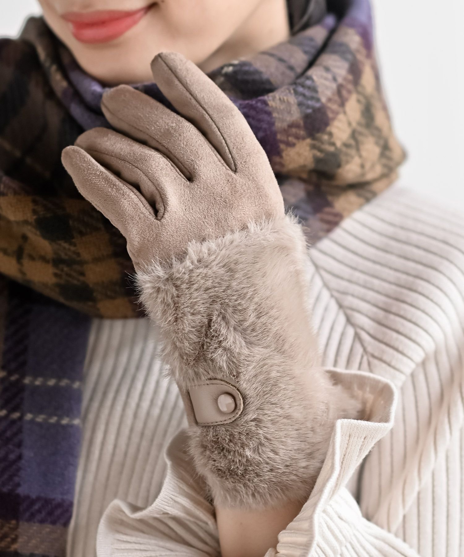 フェイラー公式/LOVERARY ドアップテディガール 耳付き巾着 L