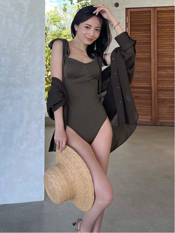 anuans ショルダーリボンワンピース アニュアンス 水着・スイムグッズ  