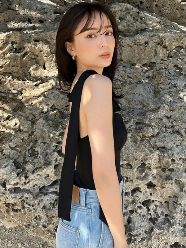 anuans ショルダーリボンワンピース アニュアンス 水着・スイムグッズ  