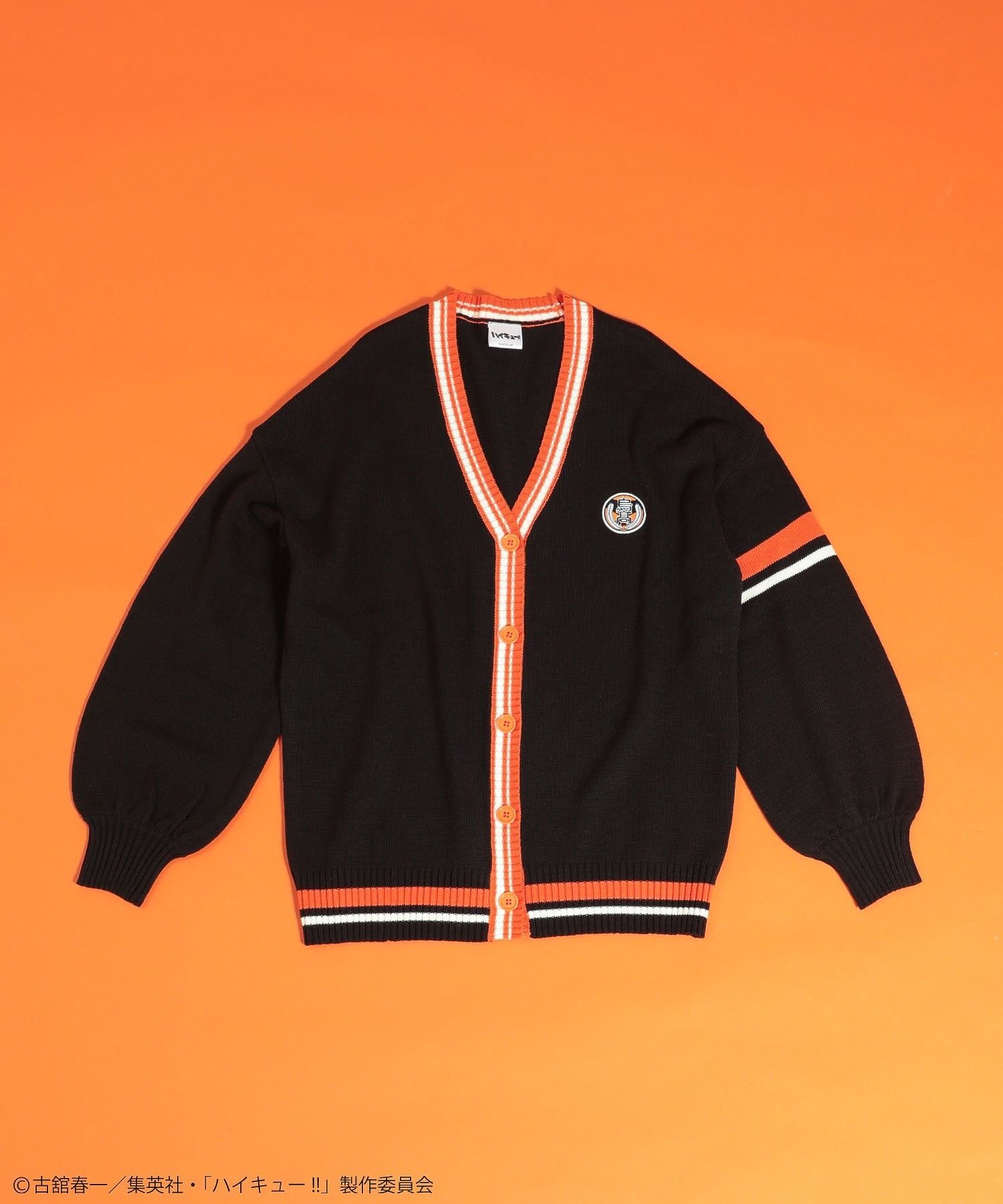 【SALE／30%OFF】Green Parks ハイキュー!! ラインカーディガン グリーンパークス トップス カーディガン レッド ブラック画像