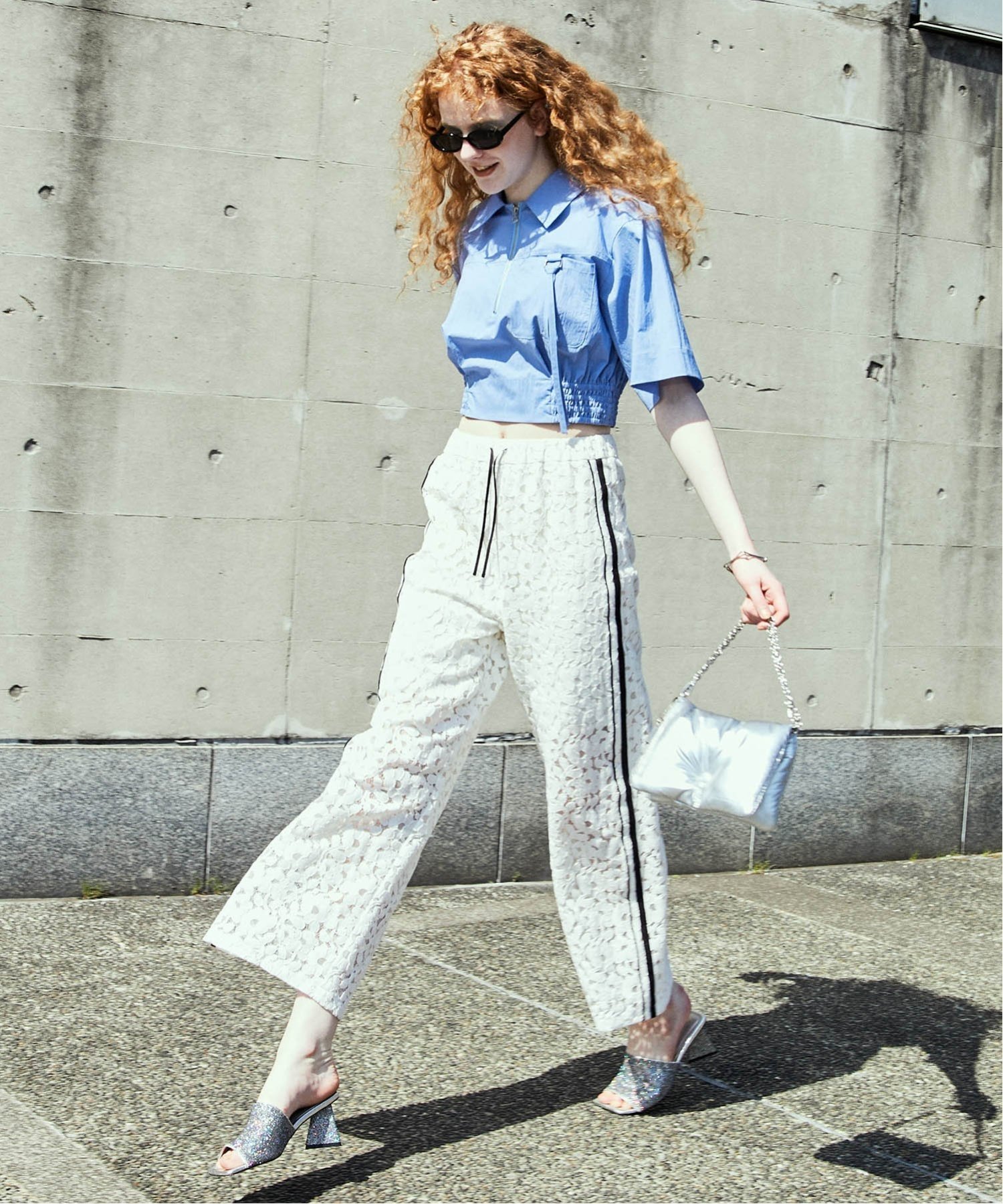 MAISON SPECIAL クロップドハーフZIPトップス【MAISON SPECIAL/メゾン 