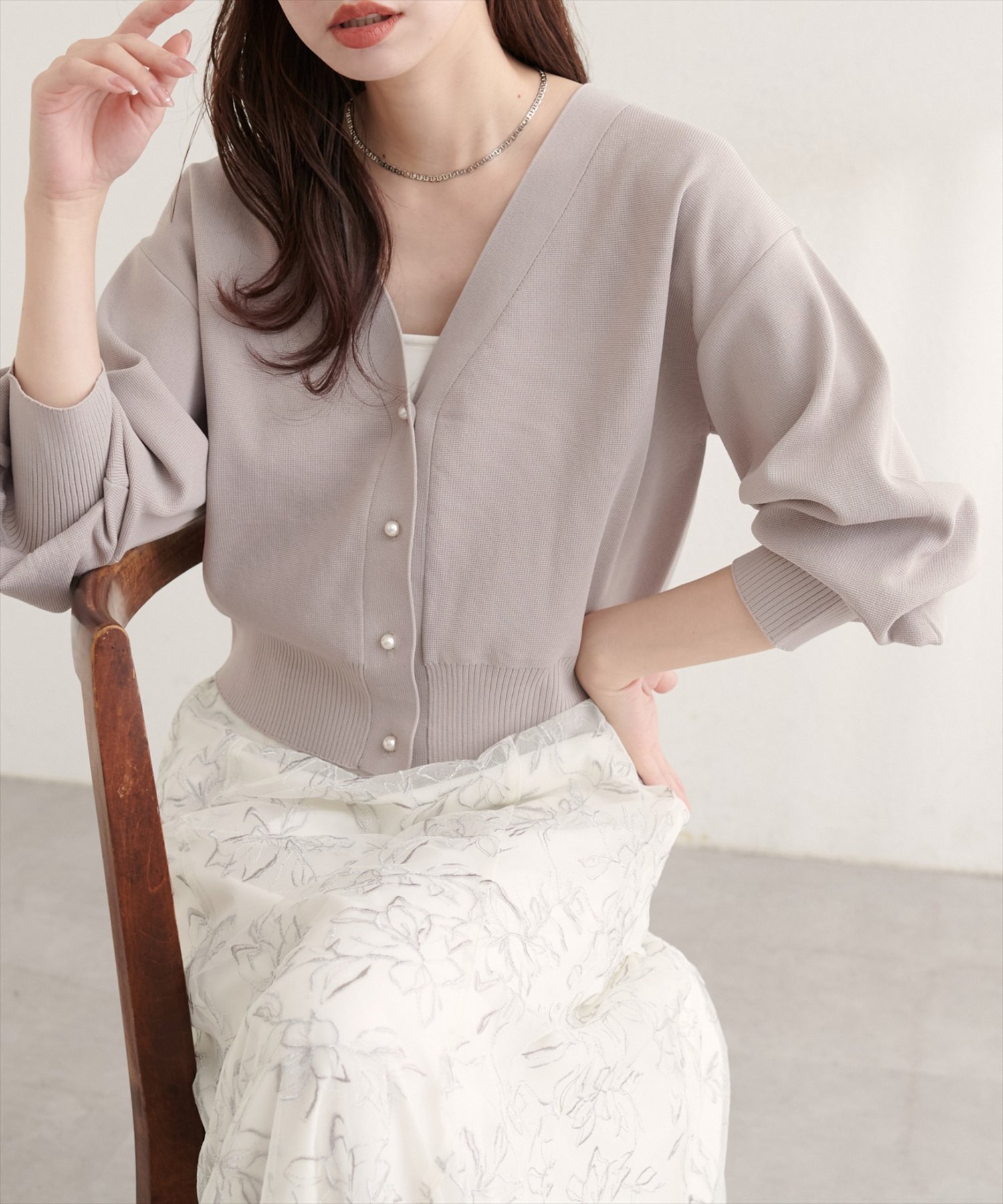SALE／70%OFF】styling/ ラッフルニットベアトップ スタイリング