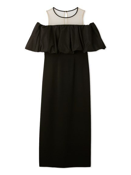 SALE／50%OFF】Lily Brown バルーンスリーブオフショルドレス リリー 