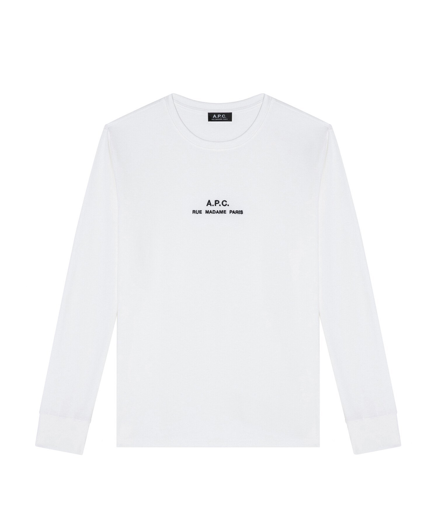 A.P.C. ホワイト 長袖カットソー 楽天市場】【正規取扱店】A.P.C.(アーペーセー) 刺繍入り