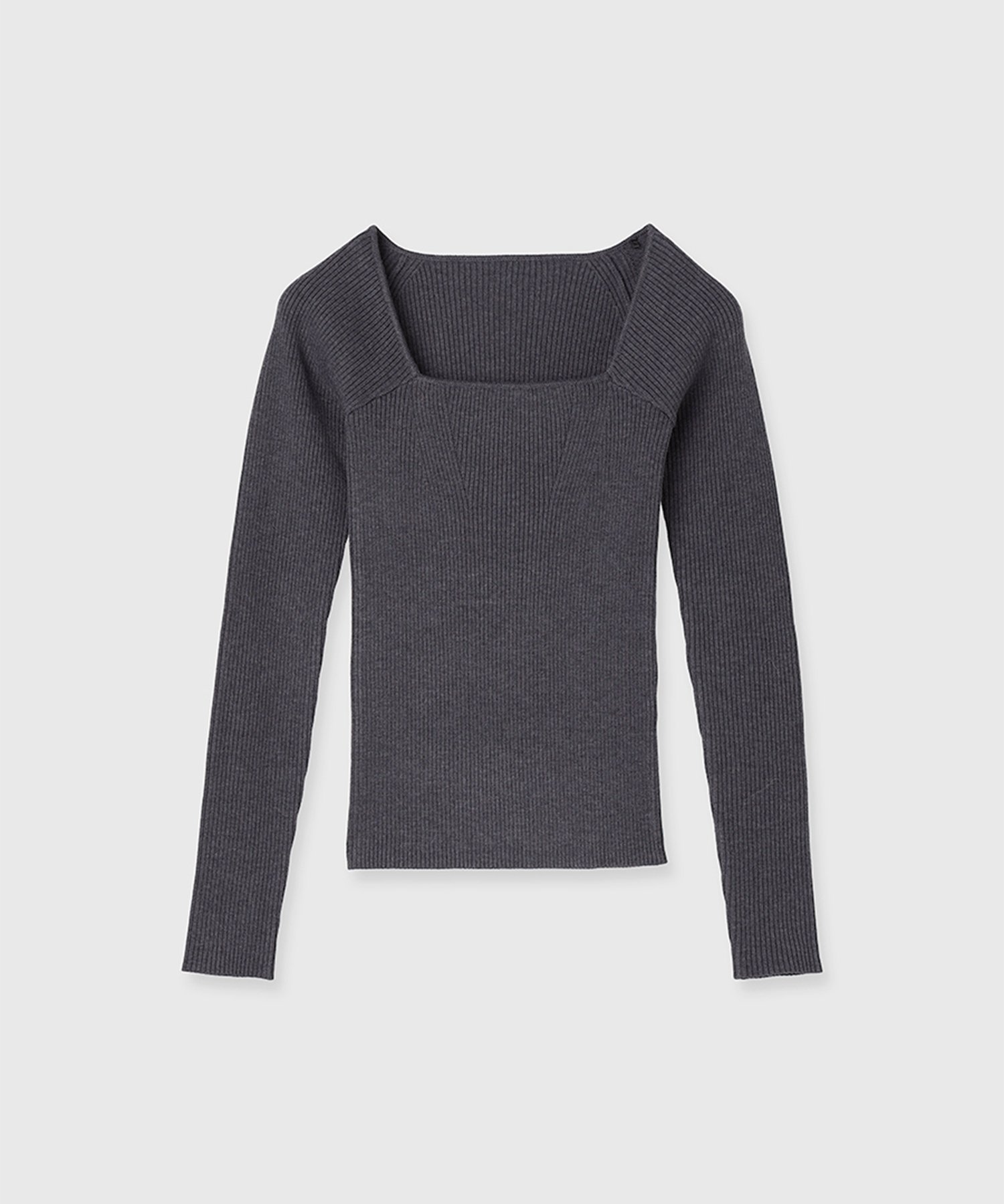 anuans カシミヤブレンドデコルテリブニットプルオーバー アニュアンス