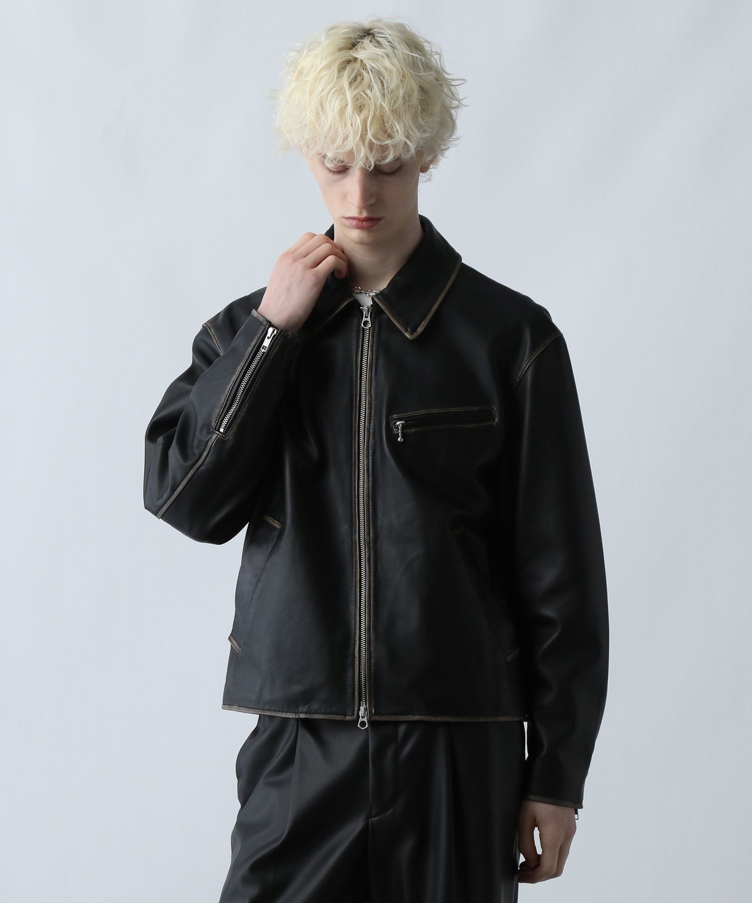 HARE レザージャケット Lサイズ HARE（ハレ）の「レザーライダースジャケット(HARE)（ライダース