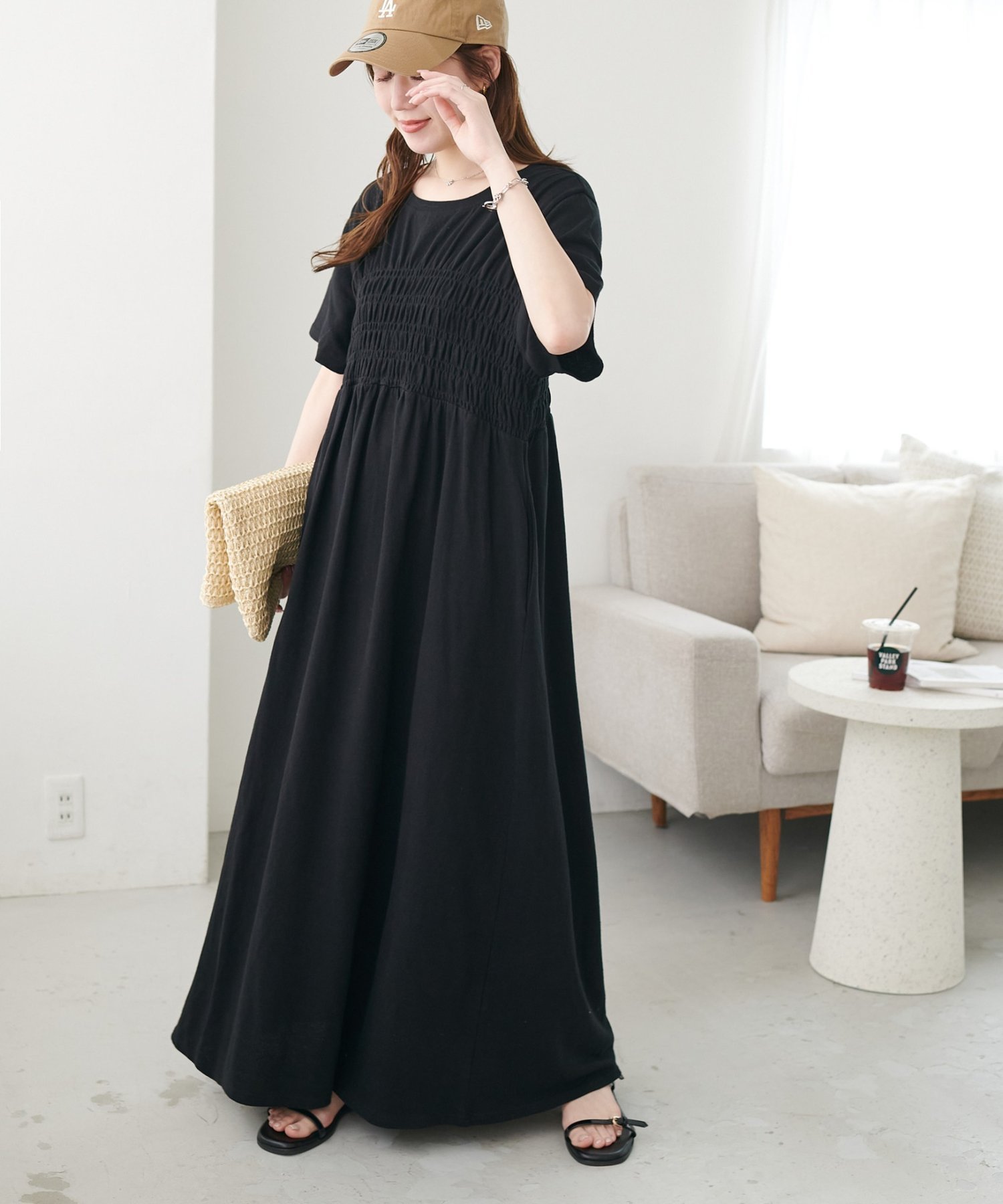 SALE／30%OFF】CELFORD スカラネックフィット&フレアワンピース セル