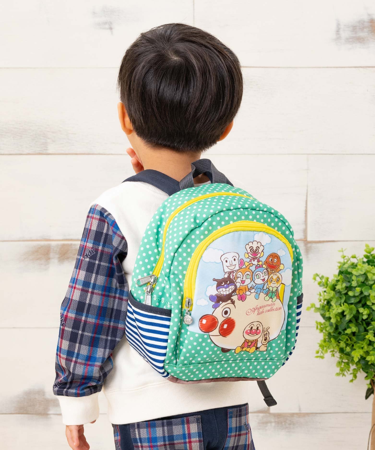 バッグ　集合 アップリケチェックリュック 「アンパンマン」 楽天市場】APKC/(K)アンパンマン アップリケチェックリュック
