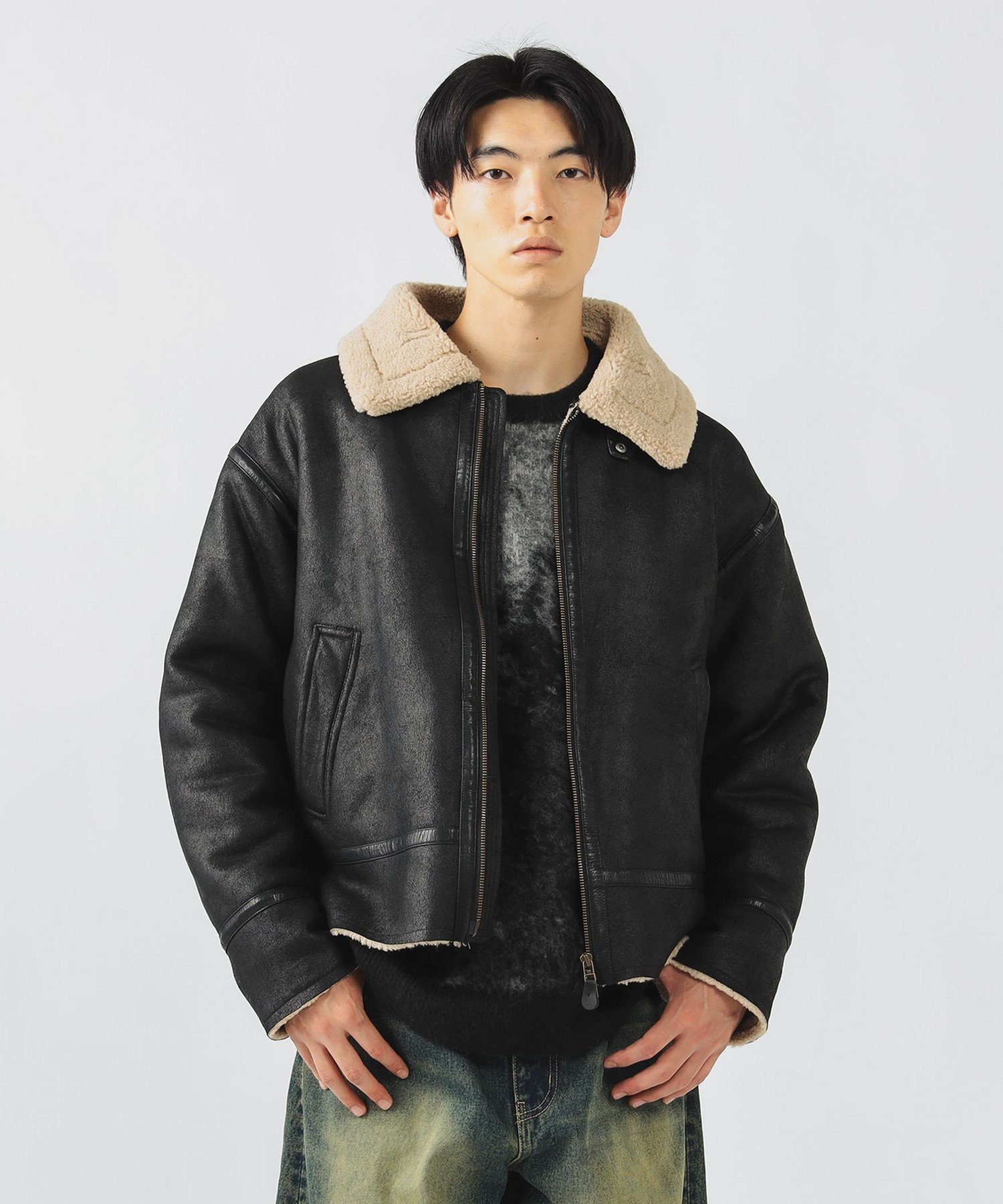 楽天市場】MAISON SPECIAL B-3 Fake Mouton Jacket メゾンスペシャル