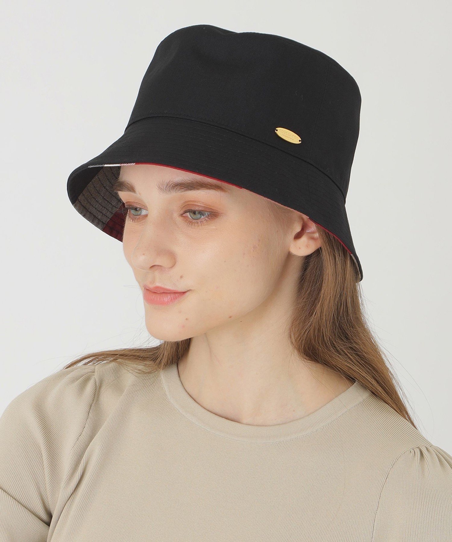 楽天市場】ツバ広バケットハット BLUE LABEL CRESTBRIDGE ブルー