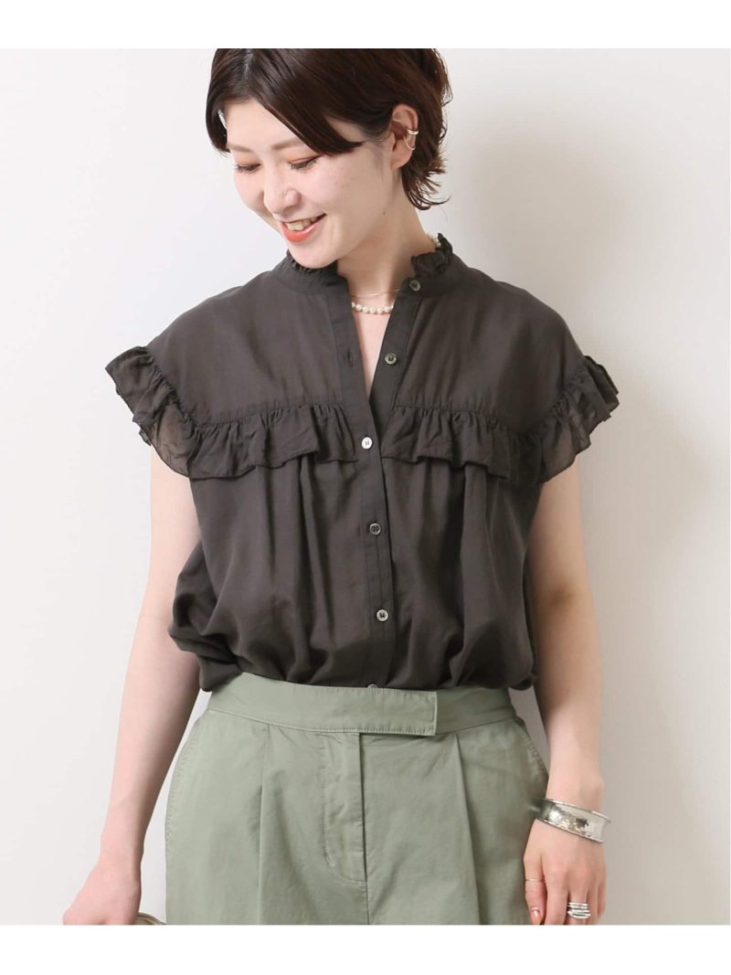 SALE／50%OFF】Spick and Span コットンミックスノースリーブフリル 