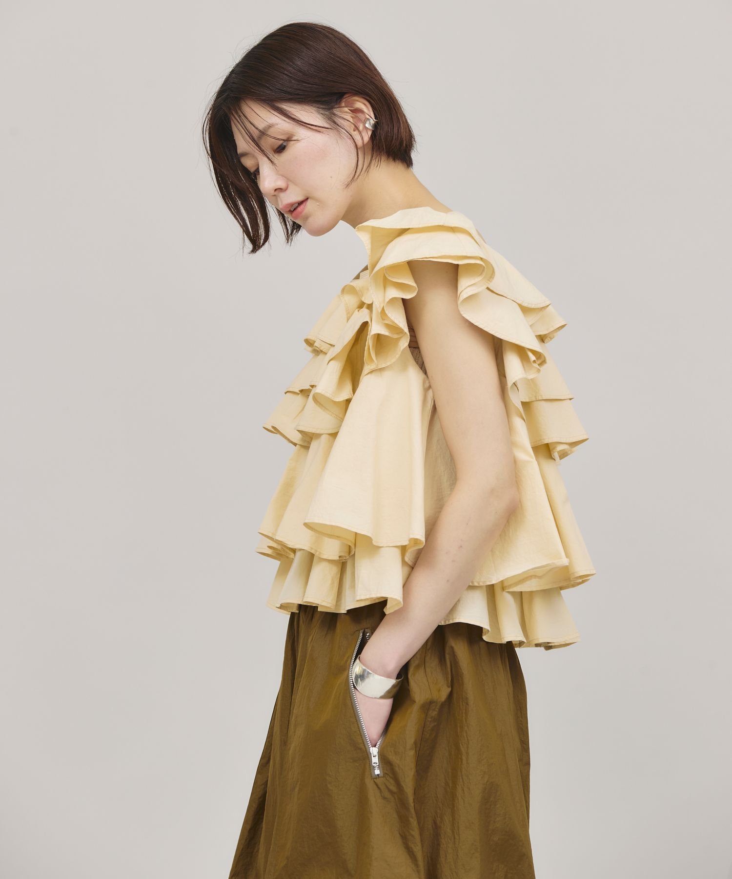 Curensology ポプリンラッフルワンピース　ブラック Curensology｜ポプリンラッフルワンピース | Rakuten Fashion