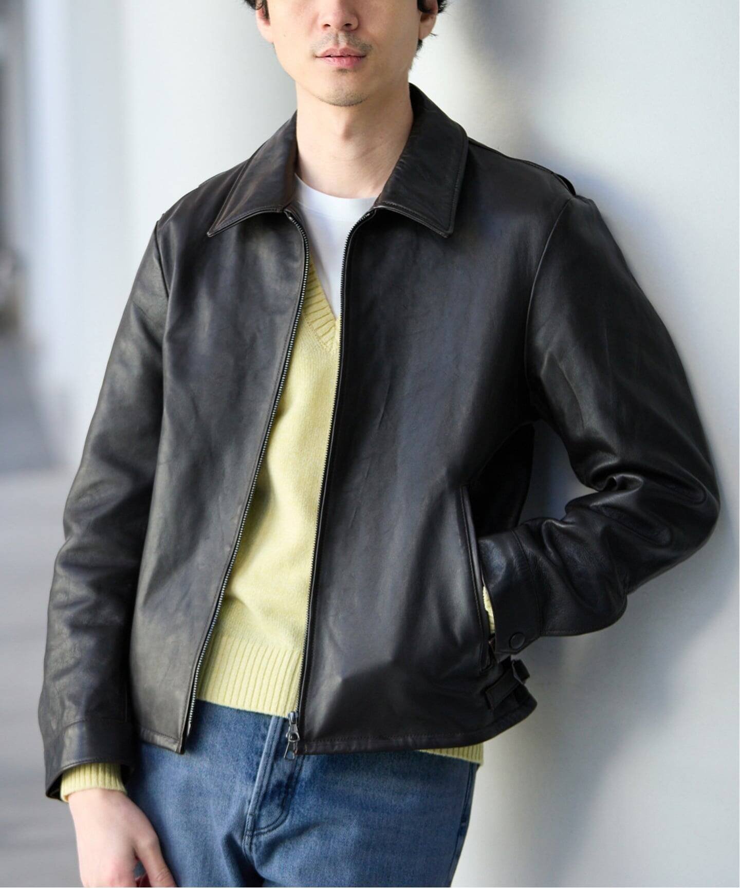 楽天市場】【SALE／50%OFF】EDIFICE シープレザーライダース