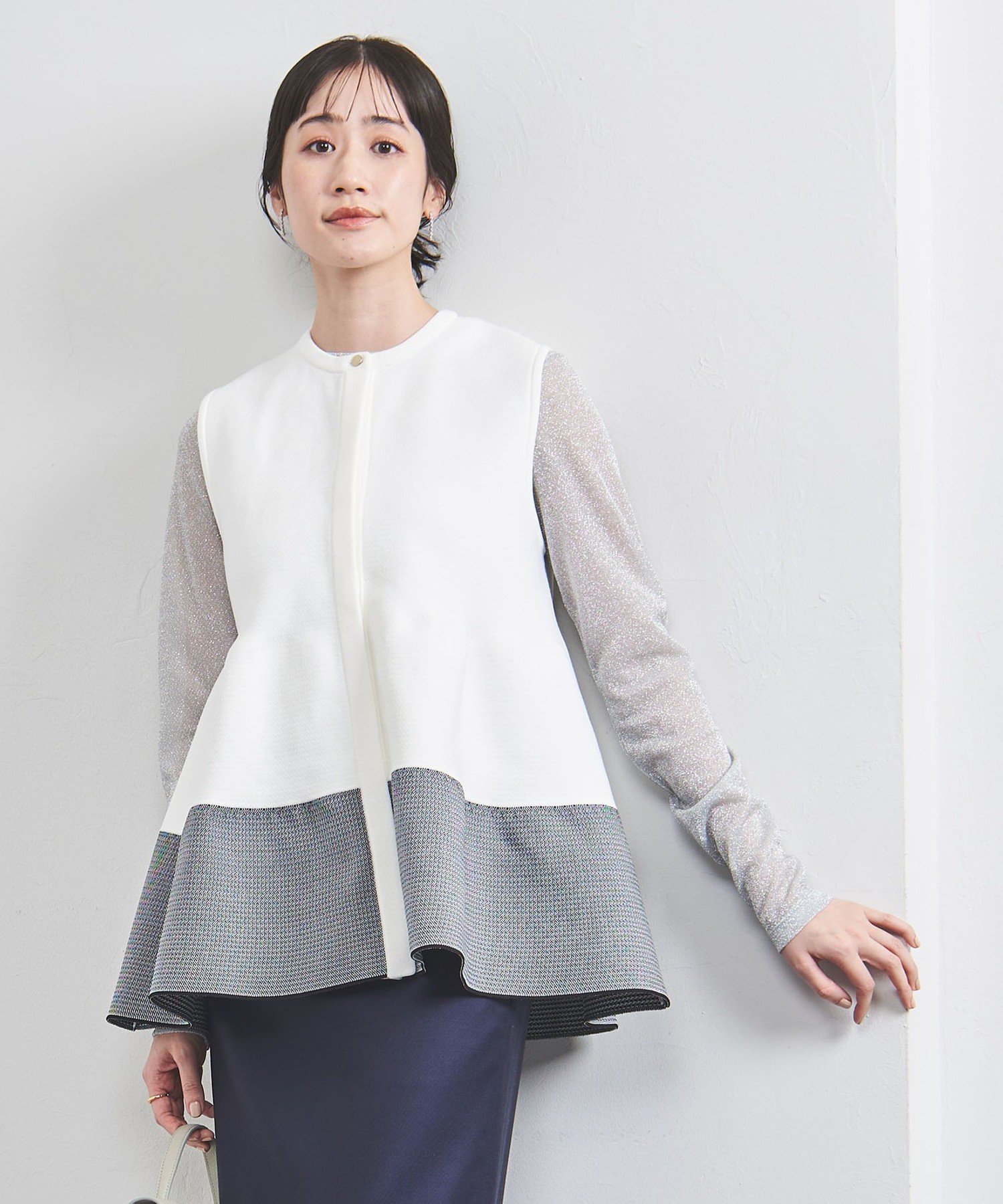 SALE／40%OFF】UNITED ARROWS P リボンブローチ ニットベスト