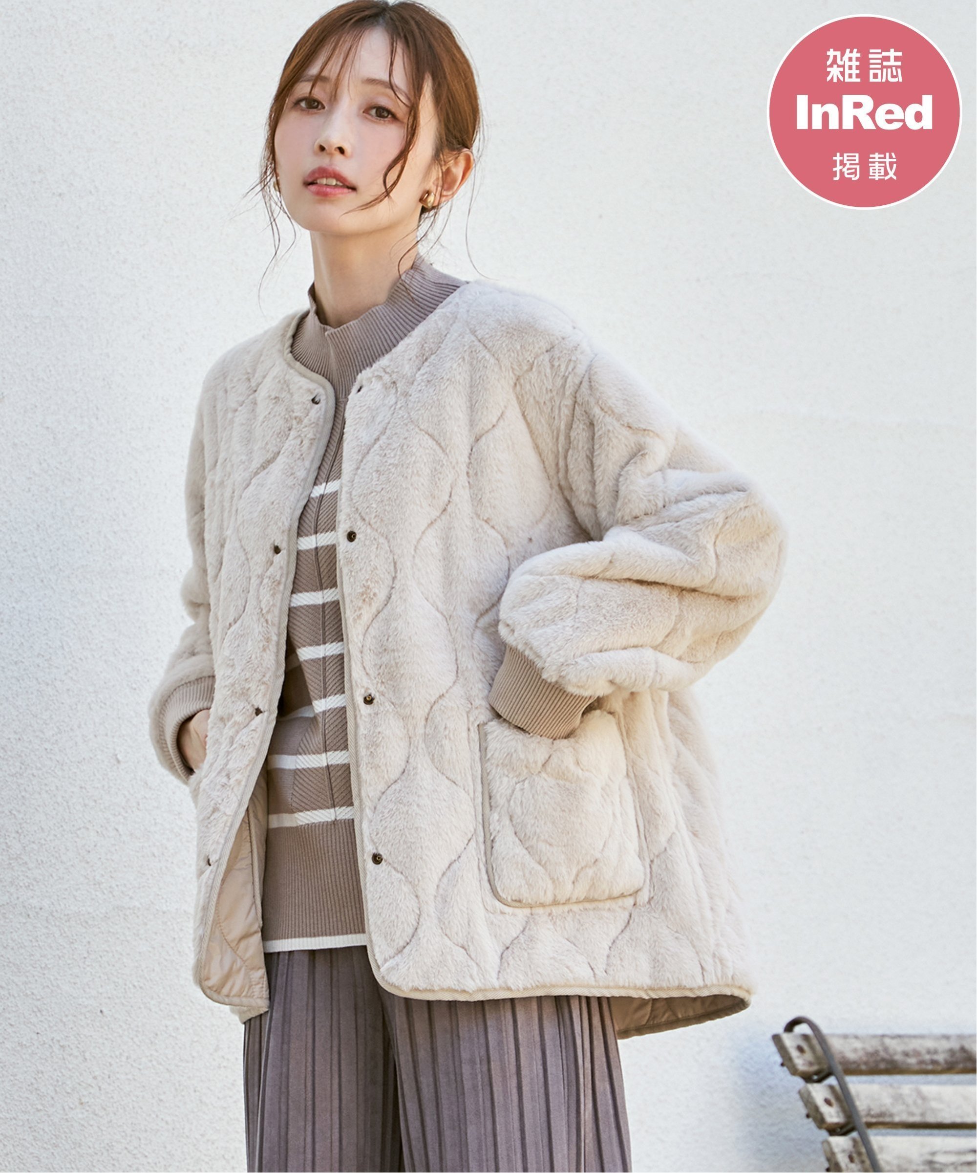 SALE／30%OFF】NOBLE ファーニットオフショルプルオーバー ノーブル