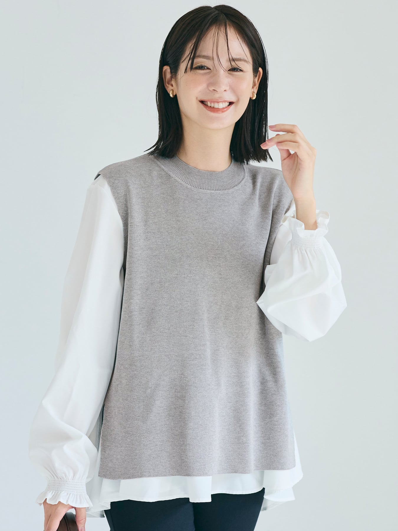 SALE／30%OFF】シアーパフスリーブニットプルオーバー CELFORD