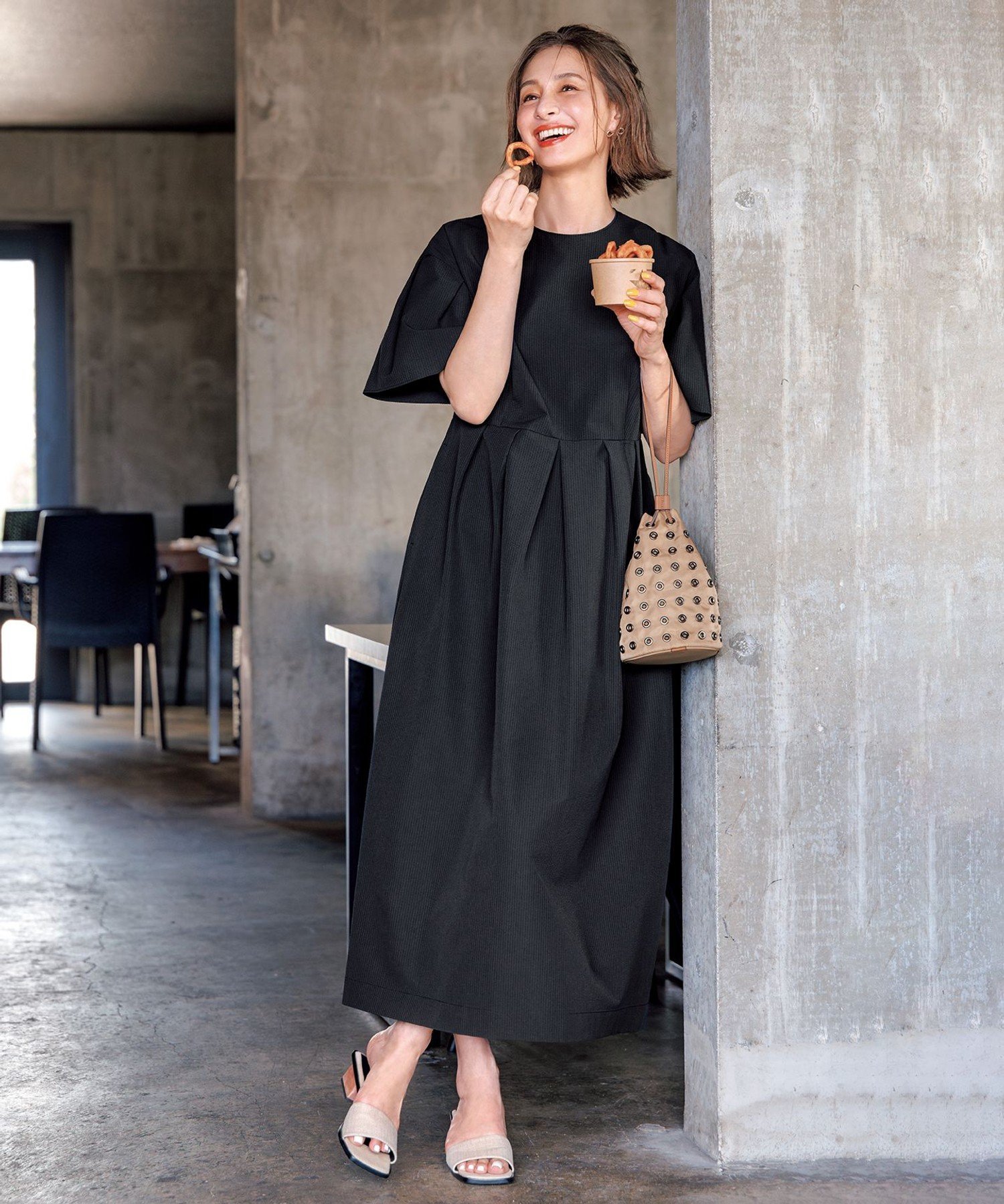 ミラオーウェン　ベルスリーブノーカラージャケット SALE／50%OFF】Mila Owen SET UPベルスリーブノーカラー