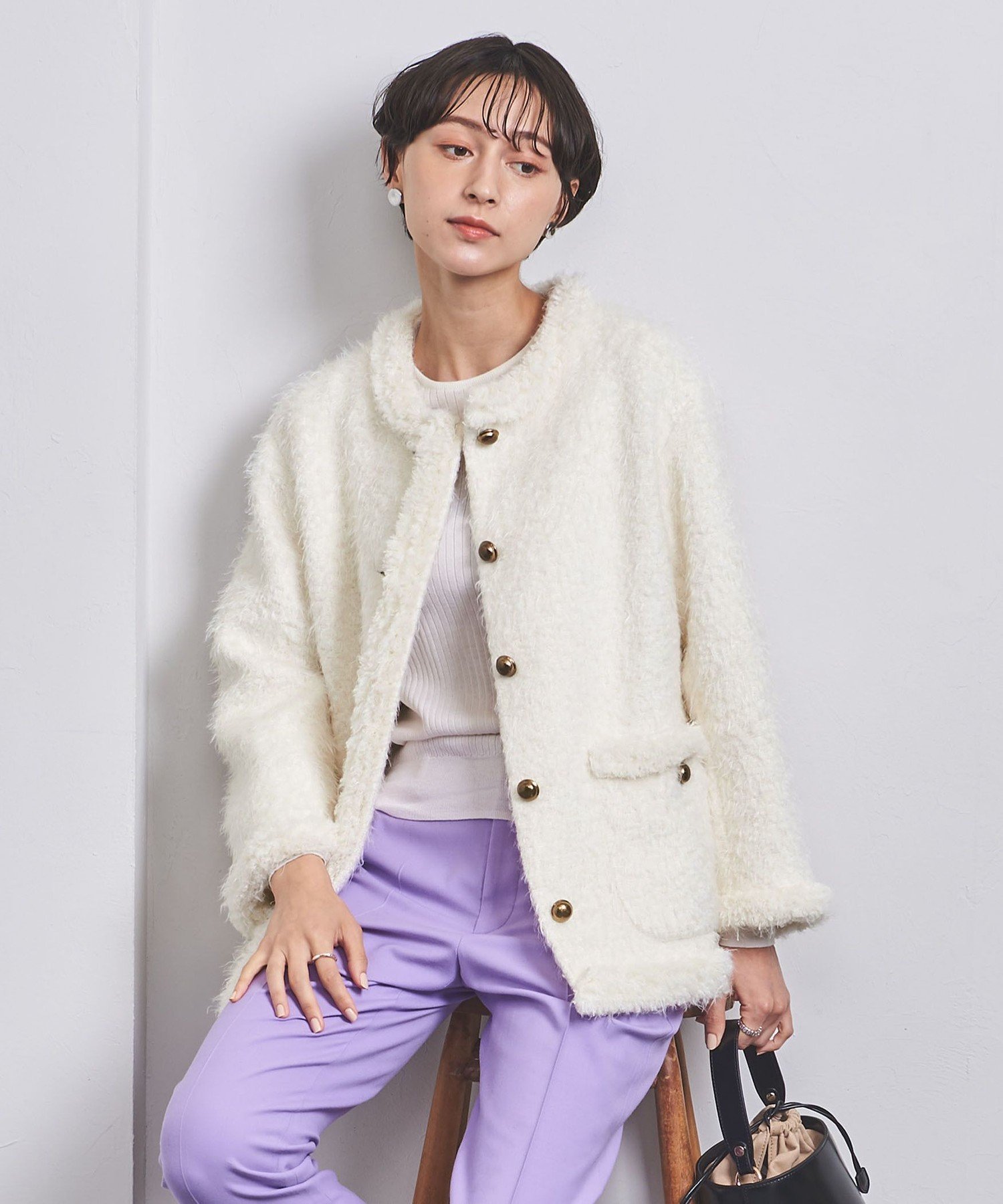 SALE／40%OFF】UNITED ARROWS シャギー ツイード ジャケット