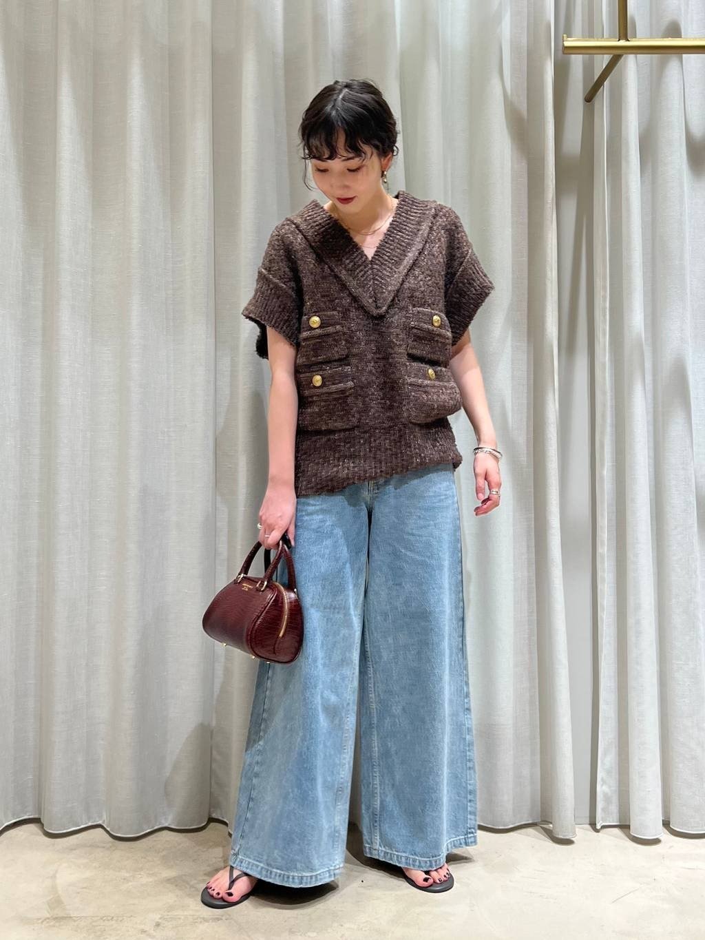 SALE／30%OFF】Curensology ツイーディヤーンニットベスト カレン 