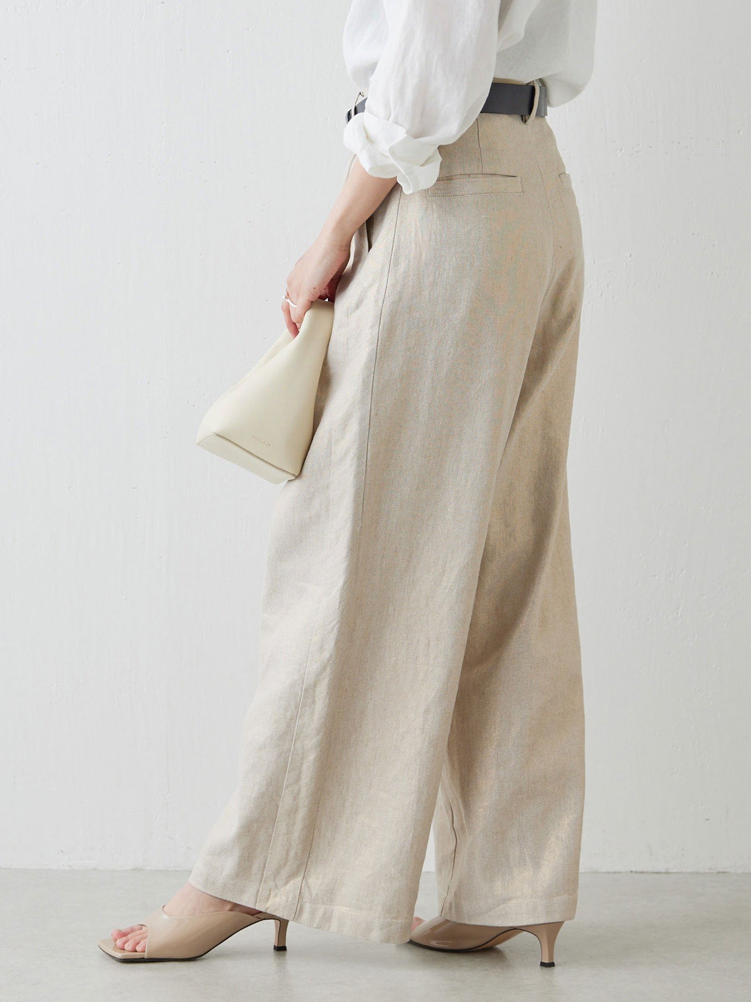SALE／80%OFF】GALLARDAGALANTE 箔プリントタックワイドパンツ