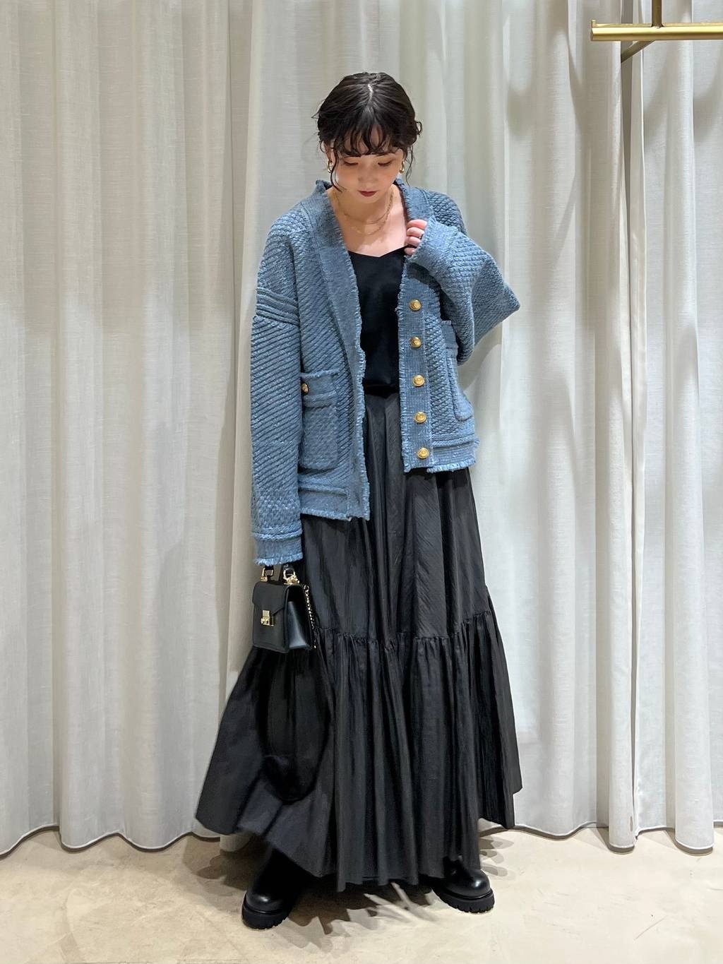 SALE／30%OFF】Curensology ツイーディヤーンニットカーディガン 