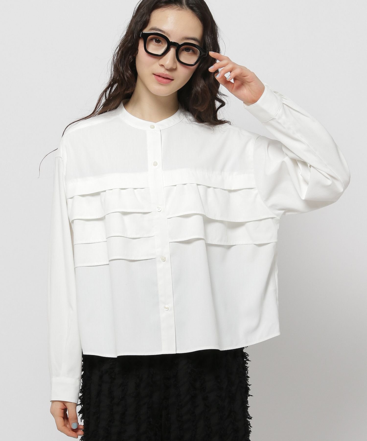 SALE／20%OFF】niko and  ケアイージーコタットフリルシャツ