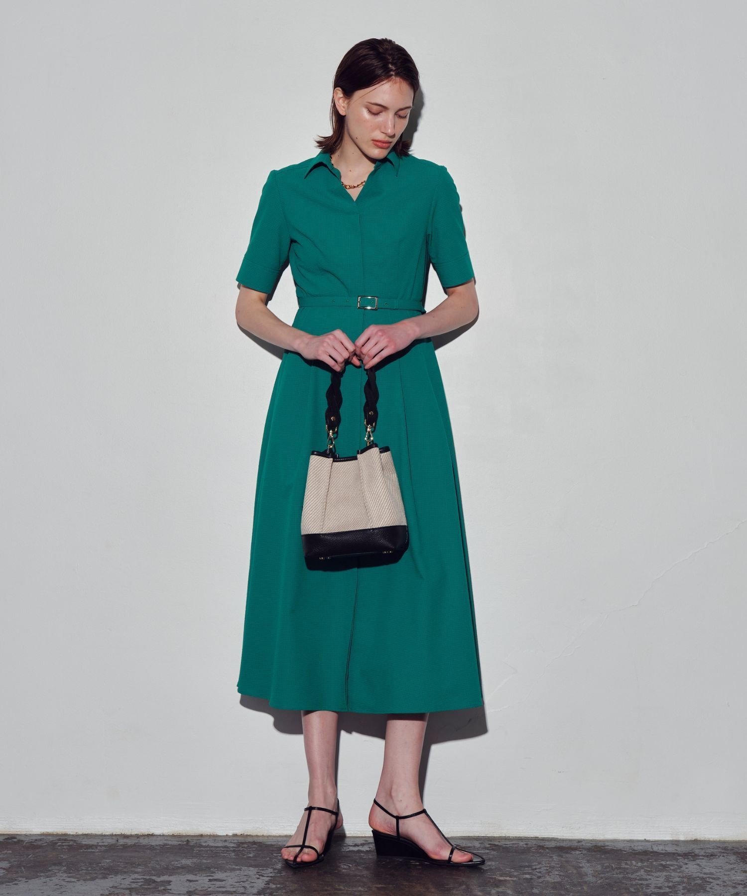 SALE／50%OFF】allureville サッカースキッパーシャツワンピース