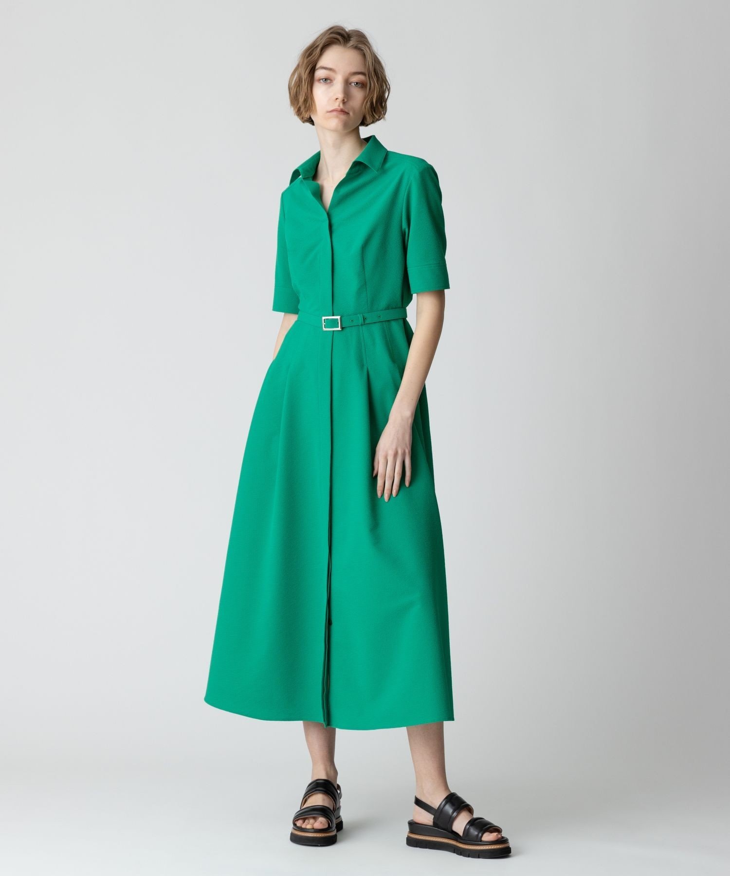 SALE／50%OFF】allureville サッカースキッパーシャツワンピース 