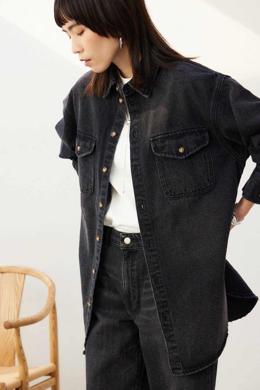 crie conforto ボーイフレンドデニムシャツ crie conforto | ボーイフレンドデニムシャツ (シャツ・ブラウス