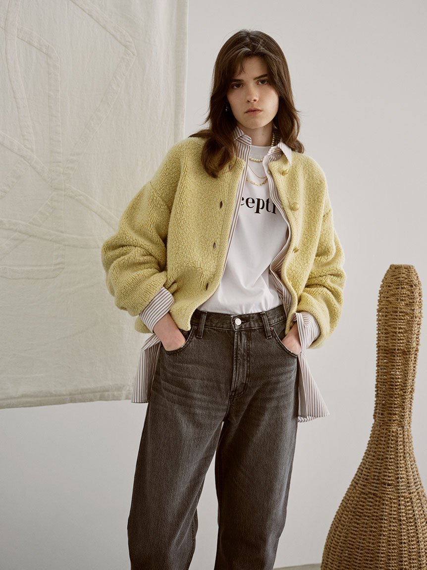SALE／50%OFF】Mila Owen 【WEB限定カラーあり】パイル編みショート丈 