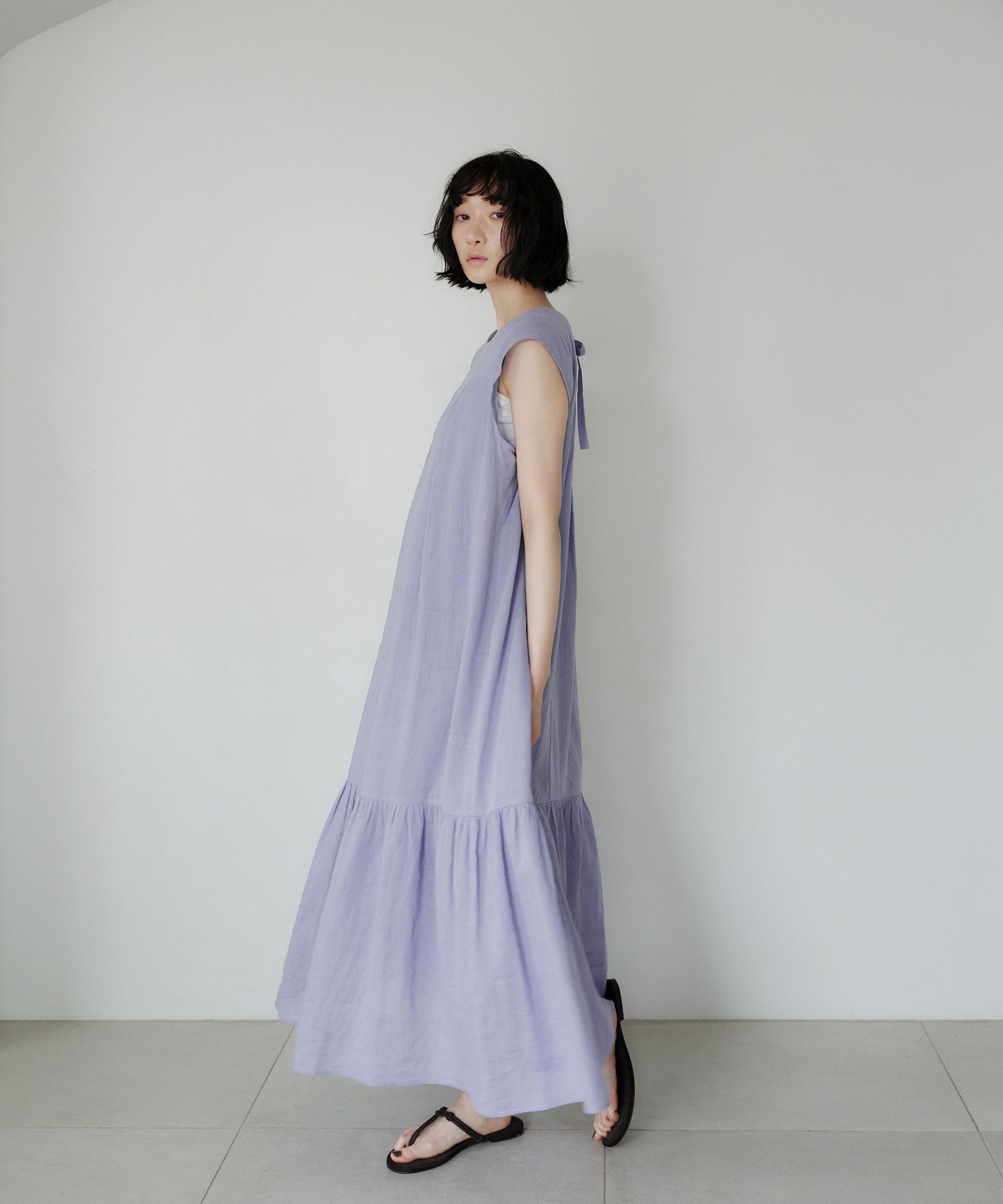 SLOBE IENA コットンシャーリングノースリーブワンピース スローブイエナ コットンシャーリングノースリーブワンピース