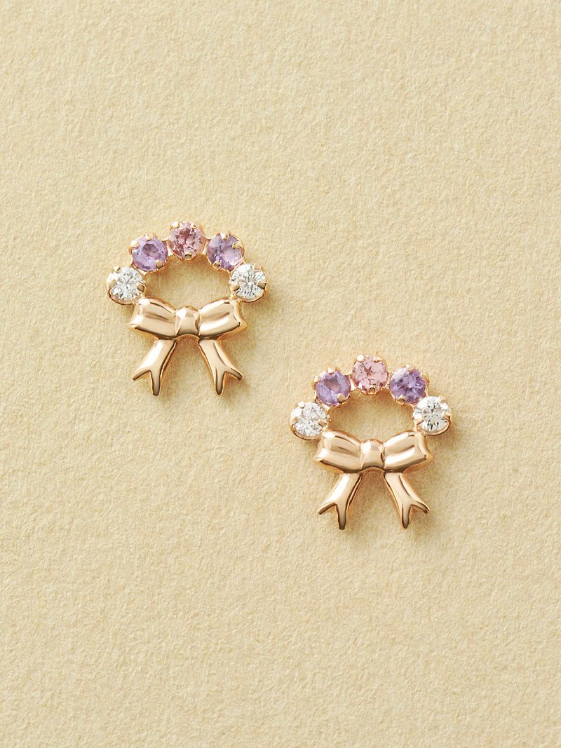 楽天市場】ペアシェイプ・ピンクトルマリン K18ピンクゴールドピアス