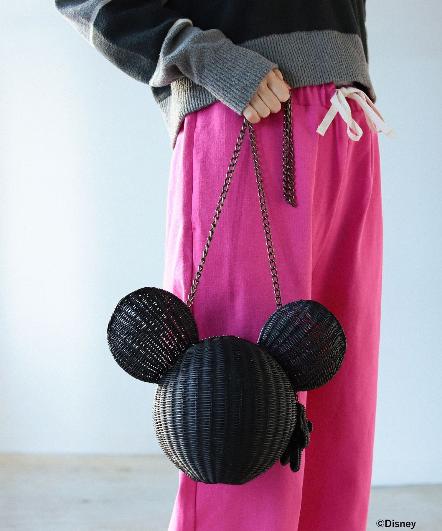 gz9417-02_1 【SALE/40%OFF】BEAMS BOY 【期間限定10%ポイントバック】BEAMS BOY 25th別注 / Disney Rattan Bascket ディズニー カゴバッグ かごバッグ ビームス ウイメン バッグ その他のバッグ ブラック ホワイト【送料無料】のご紹介