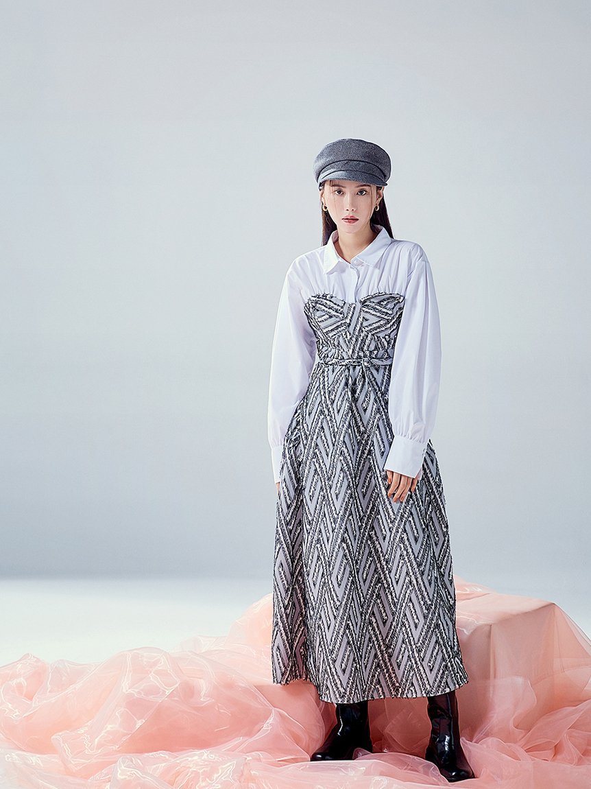 SALE／40%OFF】Lily Brown ビスチェドッキングワンピース リリー  