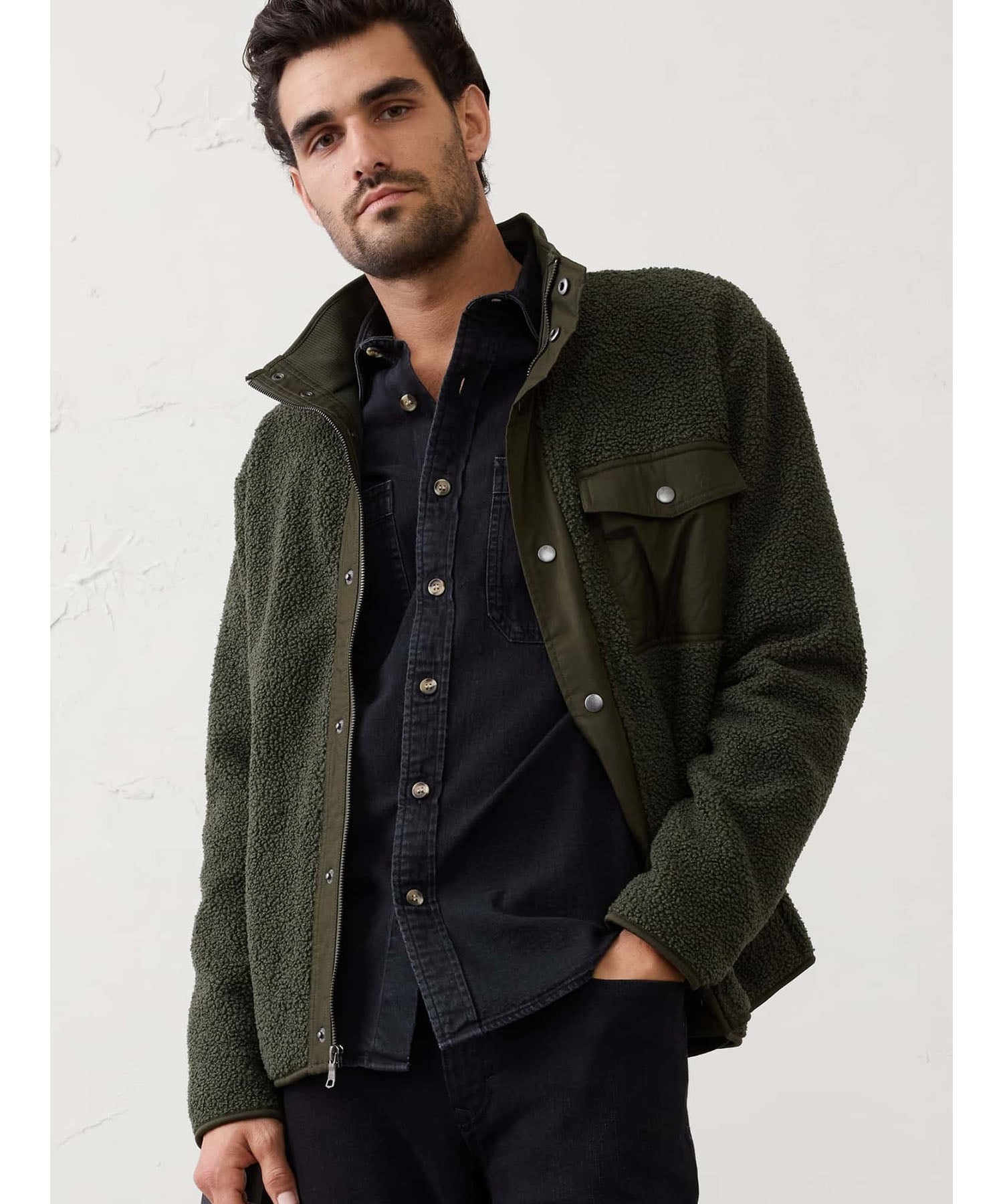 楽天市場】(M)ヌバックレザー トラッカージャケット BANANA REPUBLIC