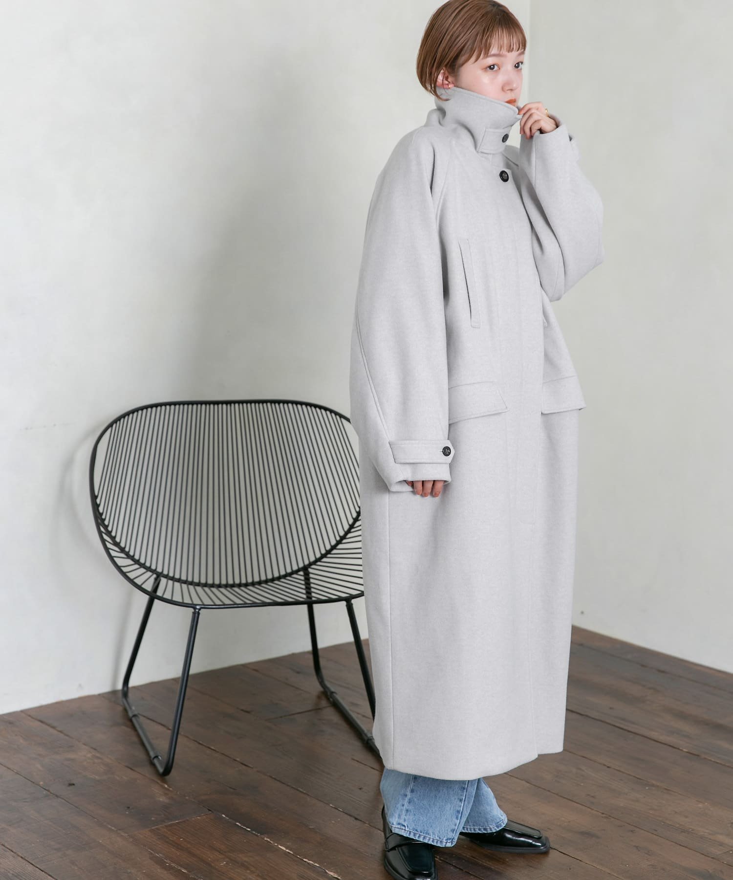 SALE／50%OFF】KBF コクーンロングコート ケービーエフ ジャケット 