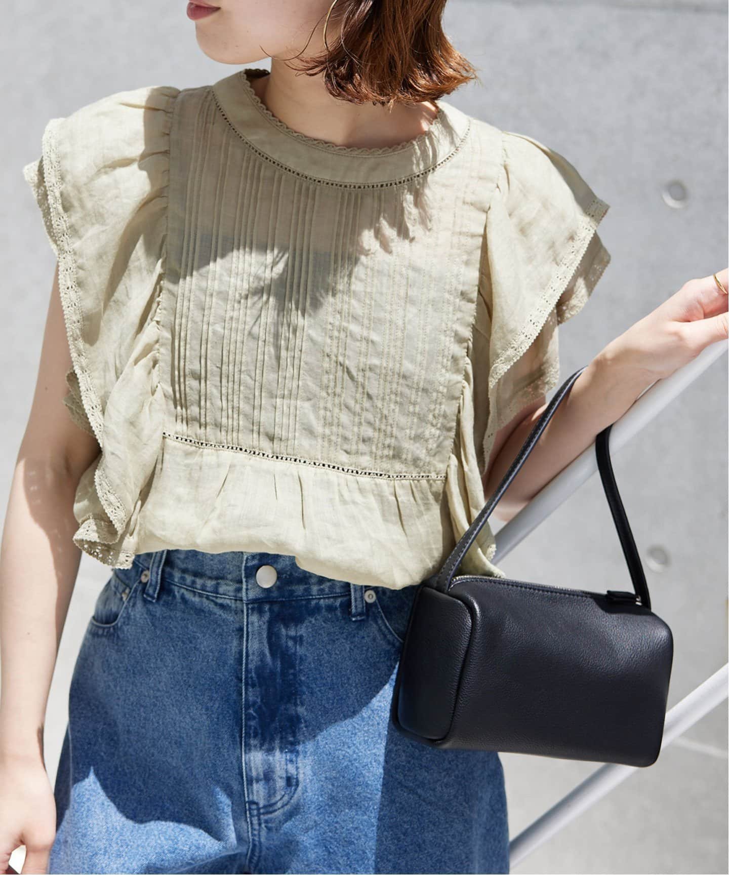SALE／30%OFF】SLOBE IENA 《追加》ラミーフリルピンタックブラウス