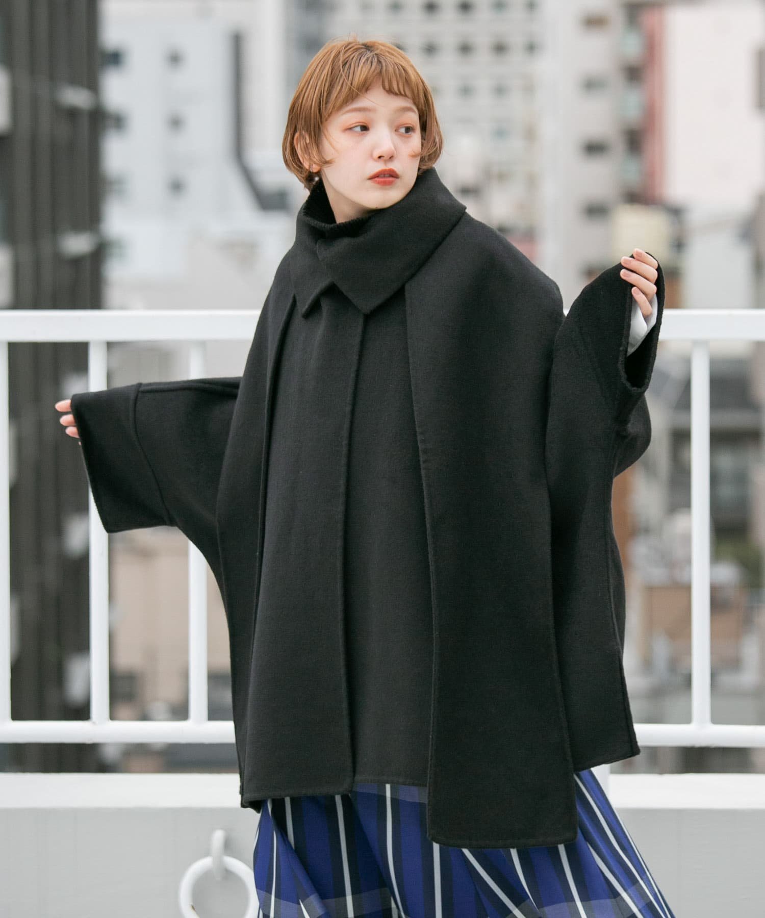 ストールマンリバーコート KBF ブラック ポンチョ SALE／40%OFF】KBF ストールマントリバーコート ケービーエフ