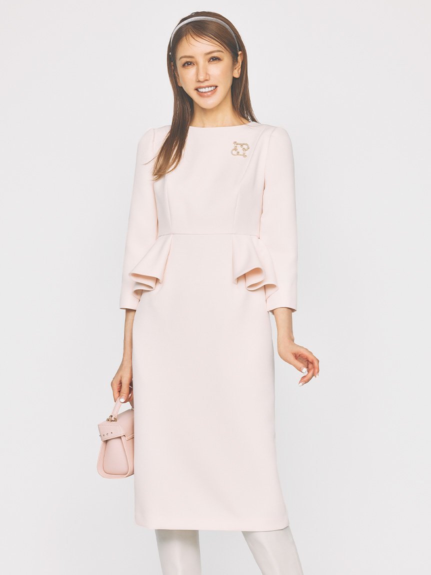 SALE／30%OFF】CELFORD ロングスリーブペプラムタイトOP セルフォード 