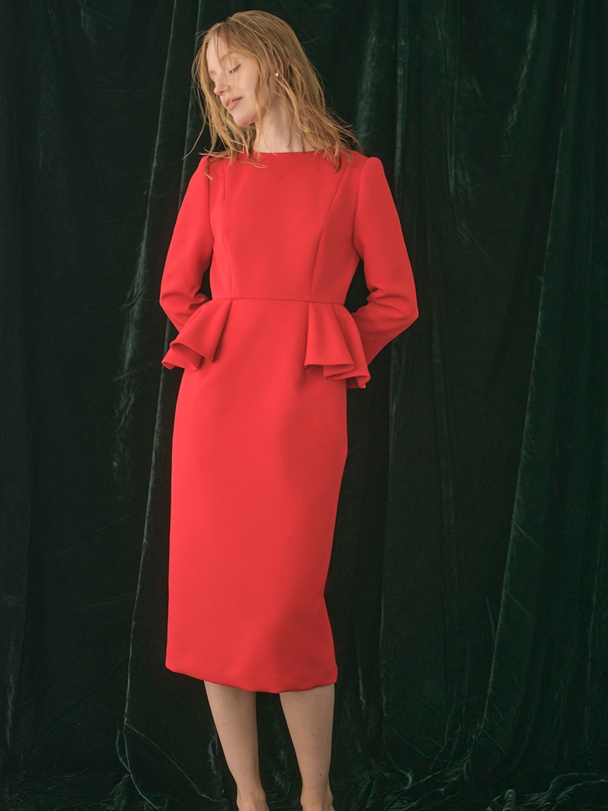 SALE／30%OFF】CELFORD ロングスリーブペプラムタイトOP セルフォード  