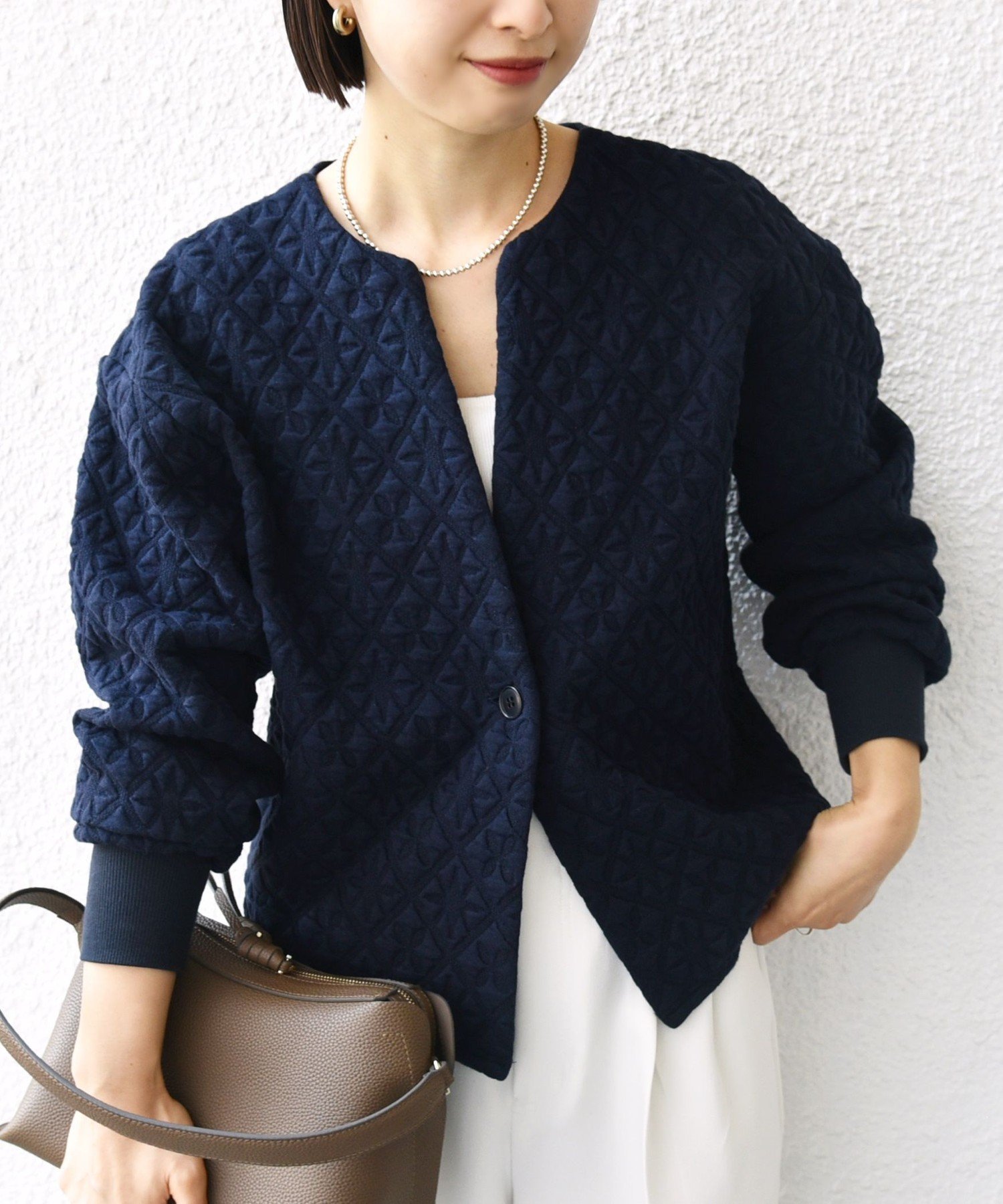 SHIPS　キルティングジャガードカーディガン SHIPS｜《一部追加予約》【WEB限定】<手洗い可能>キルティング ジャ