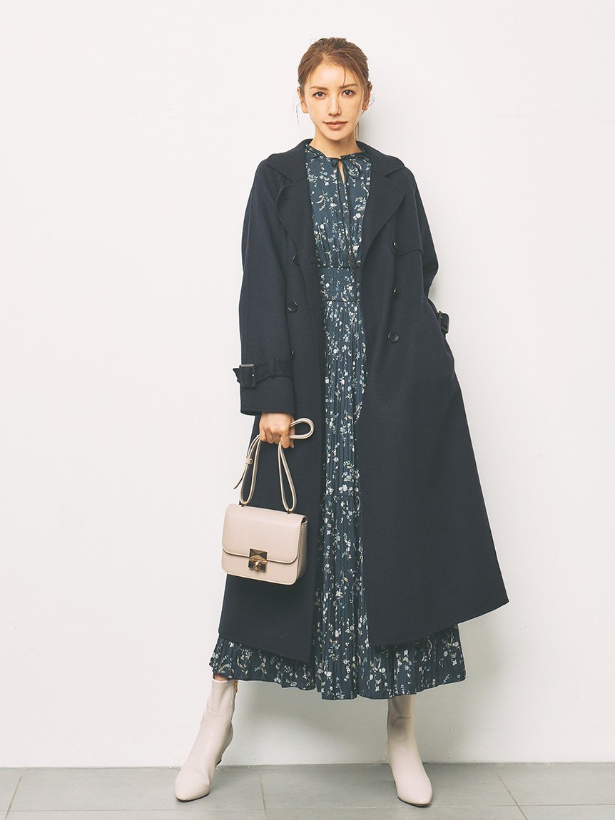 SALE／30%OFF】CELFORD ウール混リバートレンチコート セルフォード  