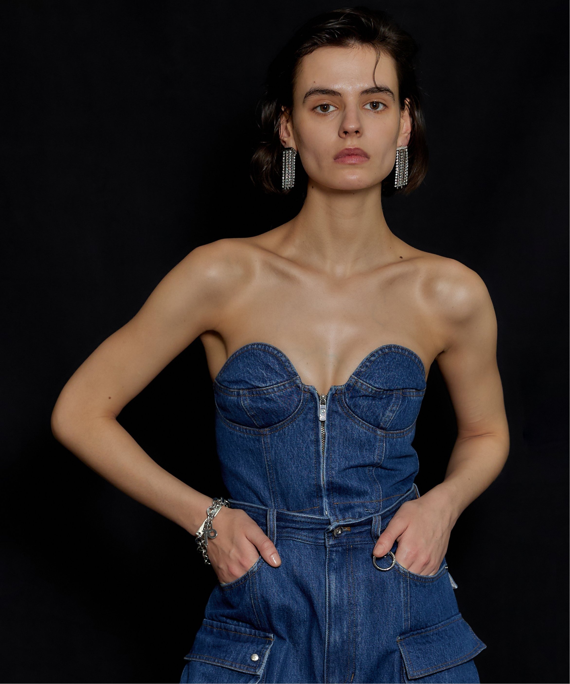 PRANK PROJECT デニムカーゴオールインワン / Denim Cargo Suspender 