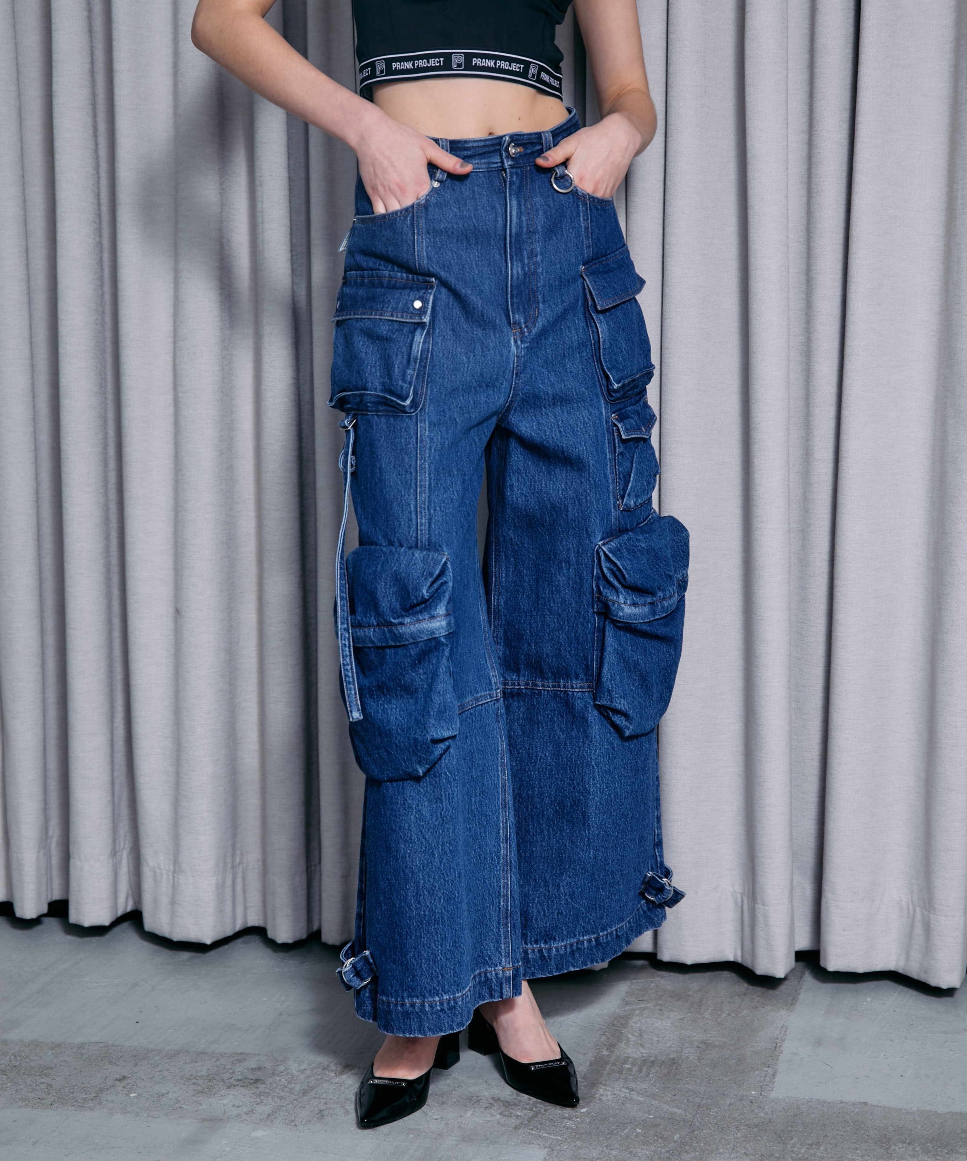 PRANK PROJECT デニムカーゴオールインワン / Denim Cargo Suspender 