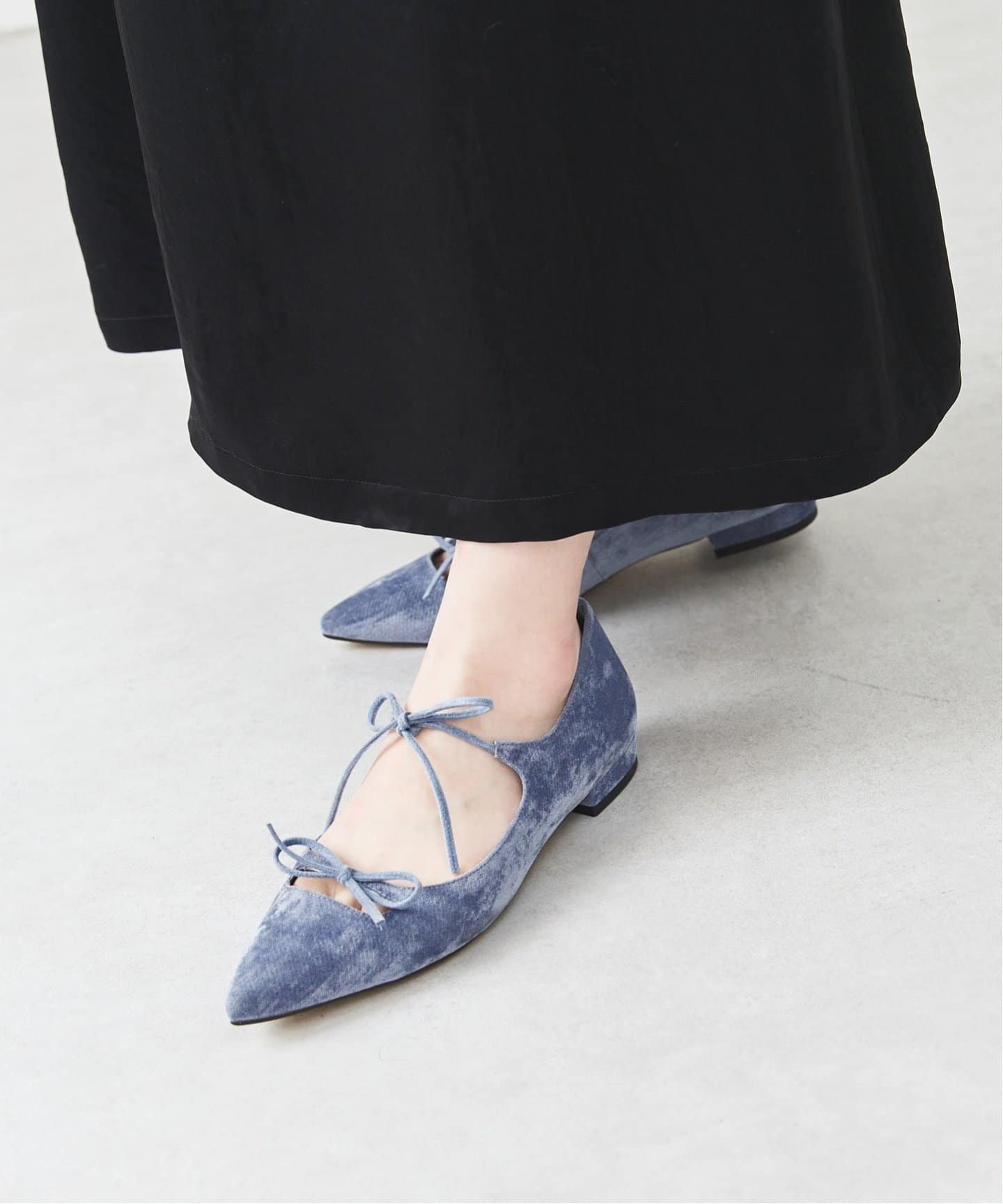 SALE／30%OFF】Le Talon 《追加》ポインテッドダブルリボンフラット