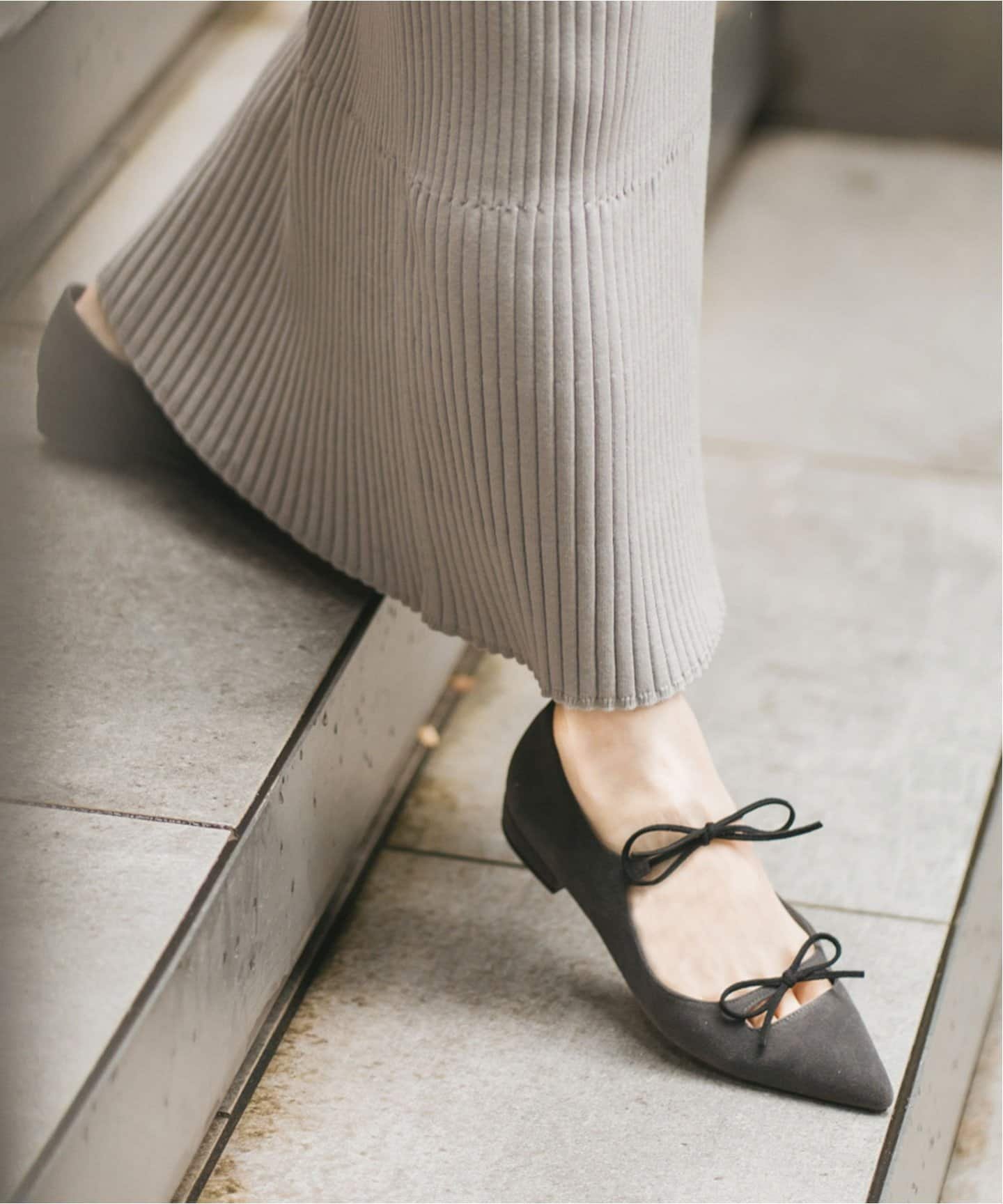 SALE／30%OFF】Le Talon 《追加》ポインテッドダブルリボンフラット