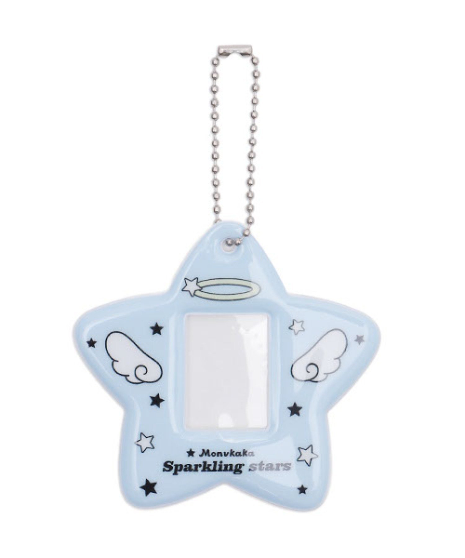 【2472】フルート 星型キーホルダーホワイト☆シェル入り グリーンビーズ付き 2472】フルート 星型キーホルダーホワイト☆シェル入り グリーンビーズ