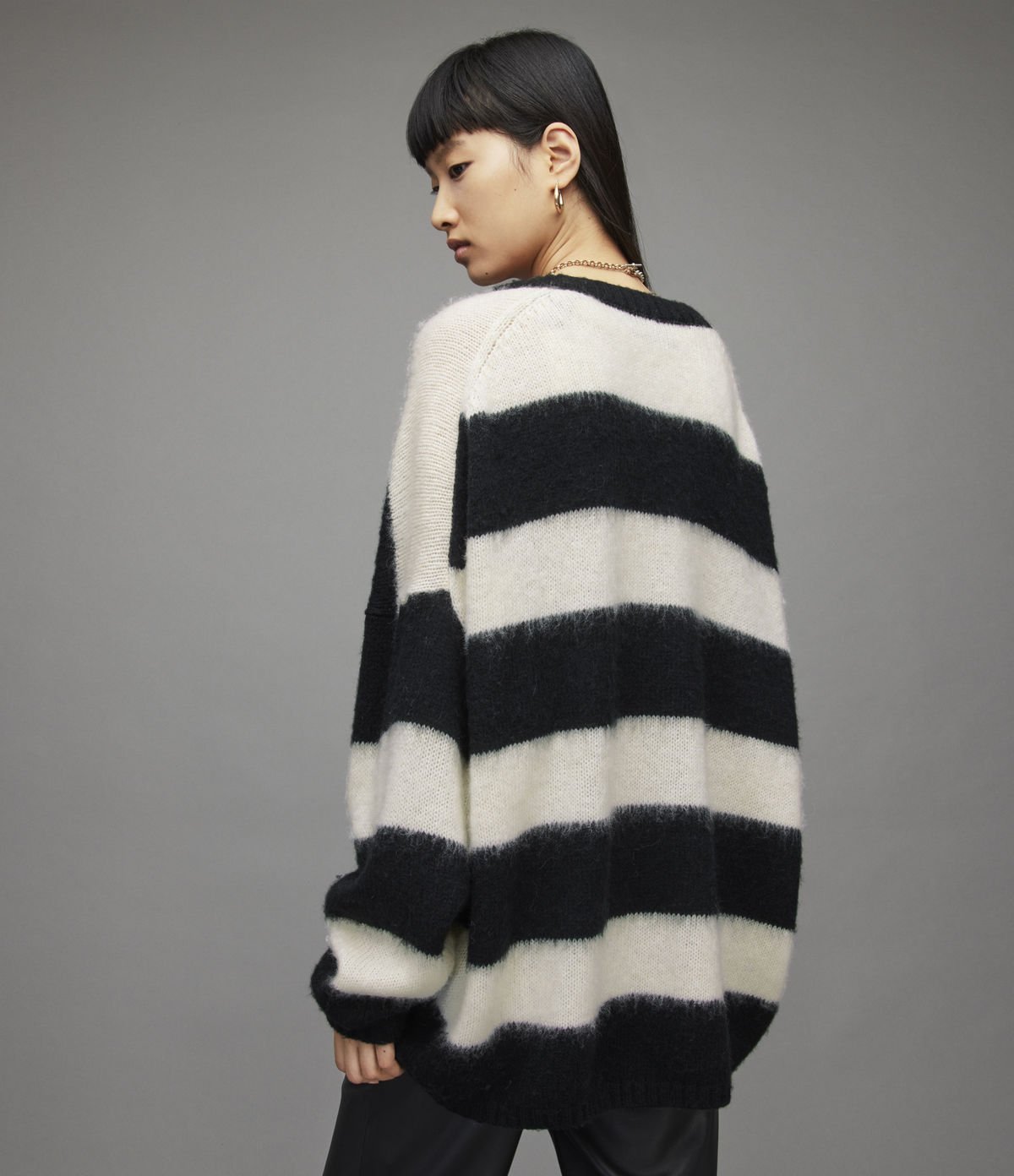 SALE／30%OFF】ALLSAINTS (W)LOU V-NECK STRIPE JUMPER オールセインツ