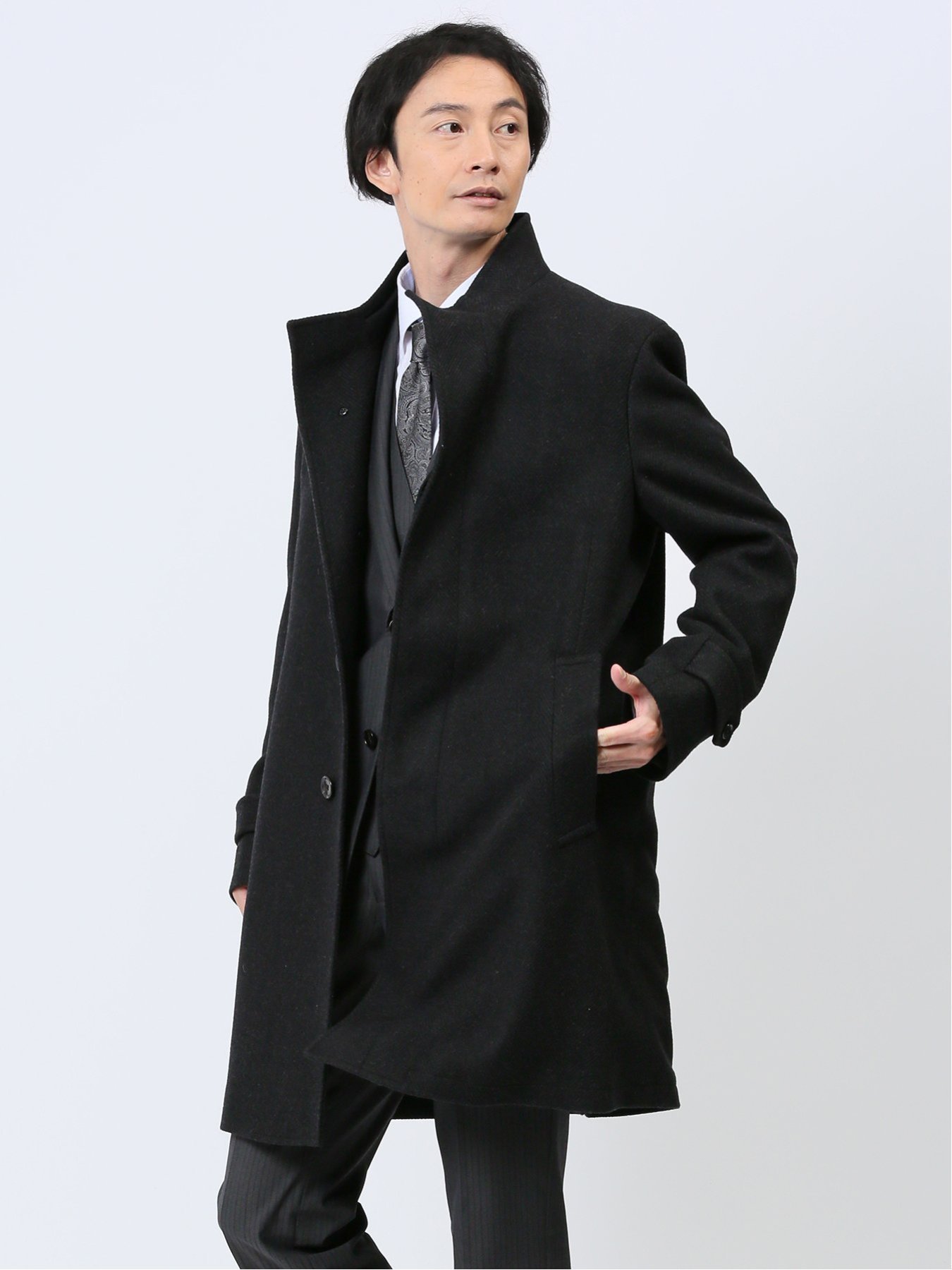 楽天市場】【SALE／50%OFF】TAKA-Q ウール混 ステンカラーコート