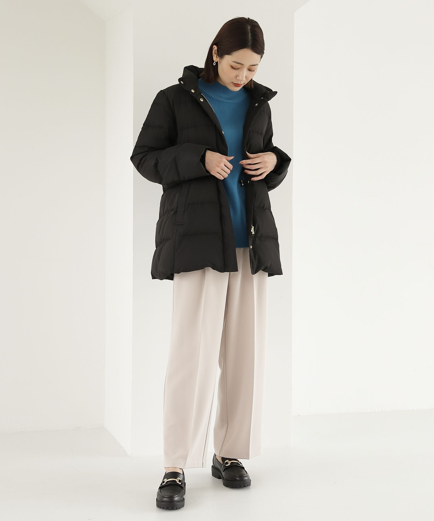SALE／50%OFF】GLOBAL WORK ウツクシルエット撥水ダウンコート 